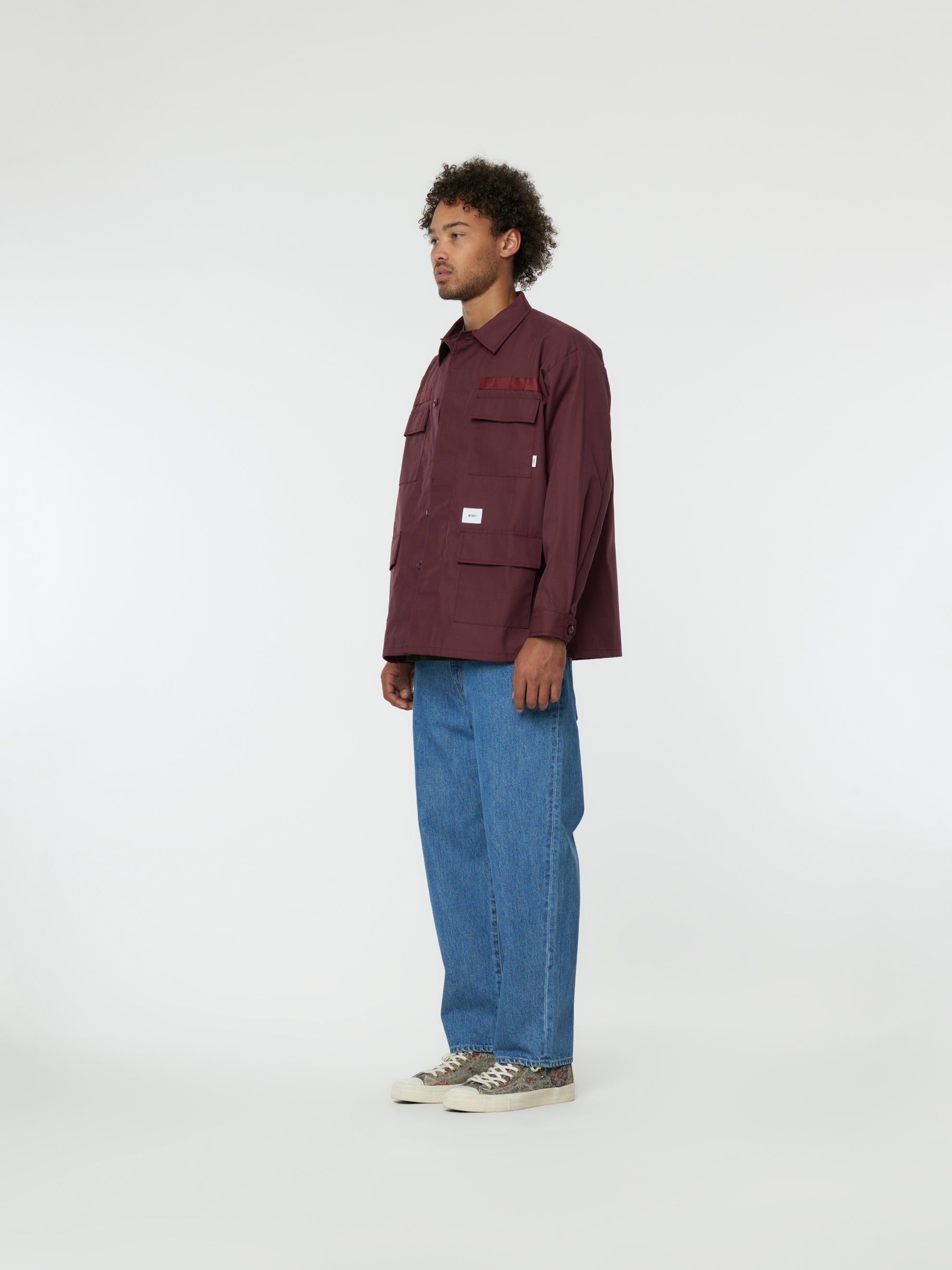 JMOD 02 / LS / CTPL. TWILL. (BURGUNDY)