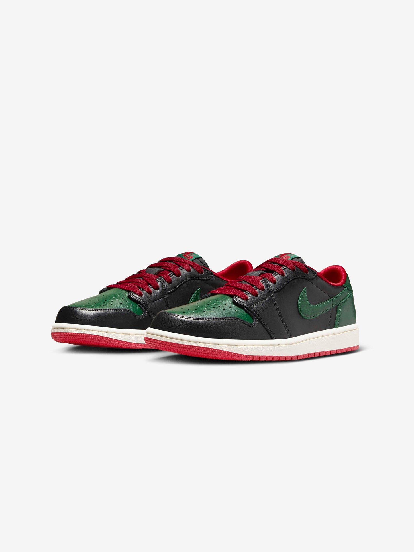 Women's Air Jordan 1 Low OG (BLACK/GORGE GREEN-VARSITY RED-SAIL)