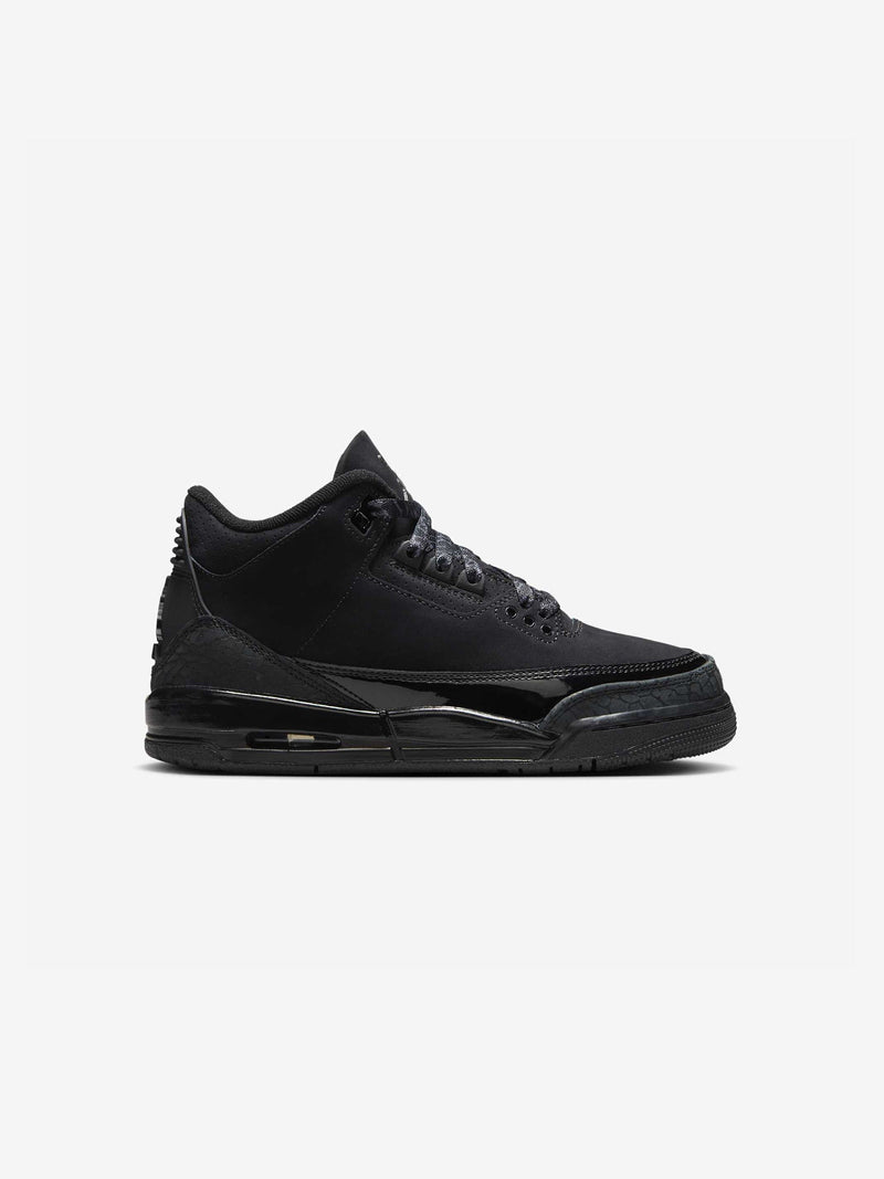 GS Air Jordan 3 Retro (BLACK/DARK CHARCOAL-WHITE)