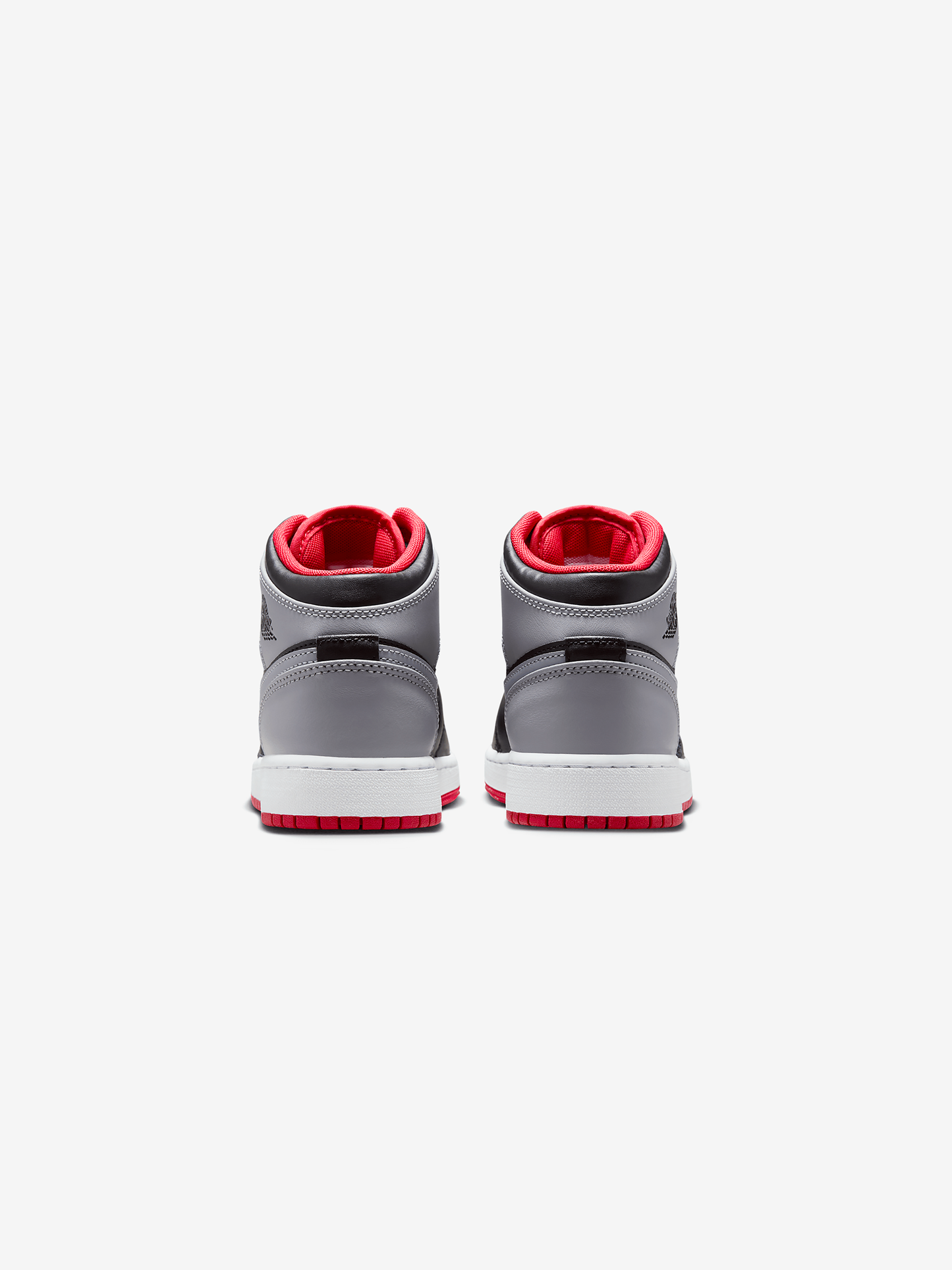 GS Air Jordan 1 Mid (Black/Cement Grey/Fire Red/White)