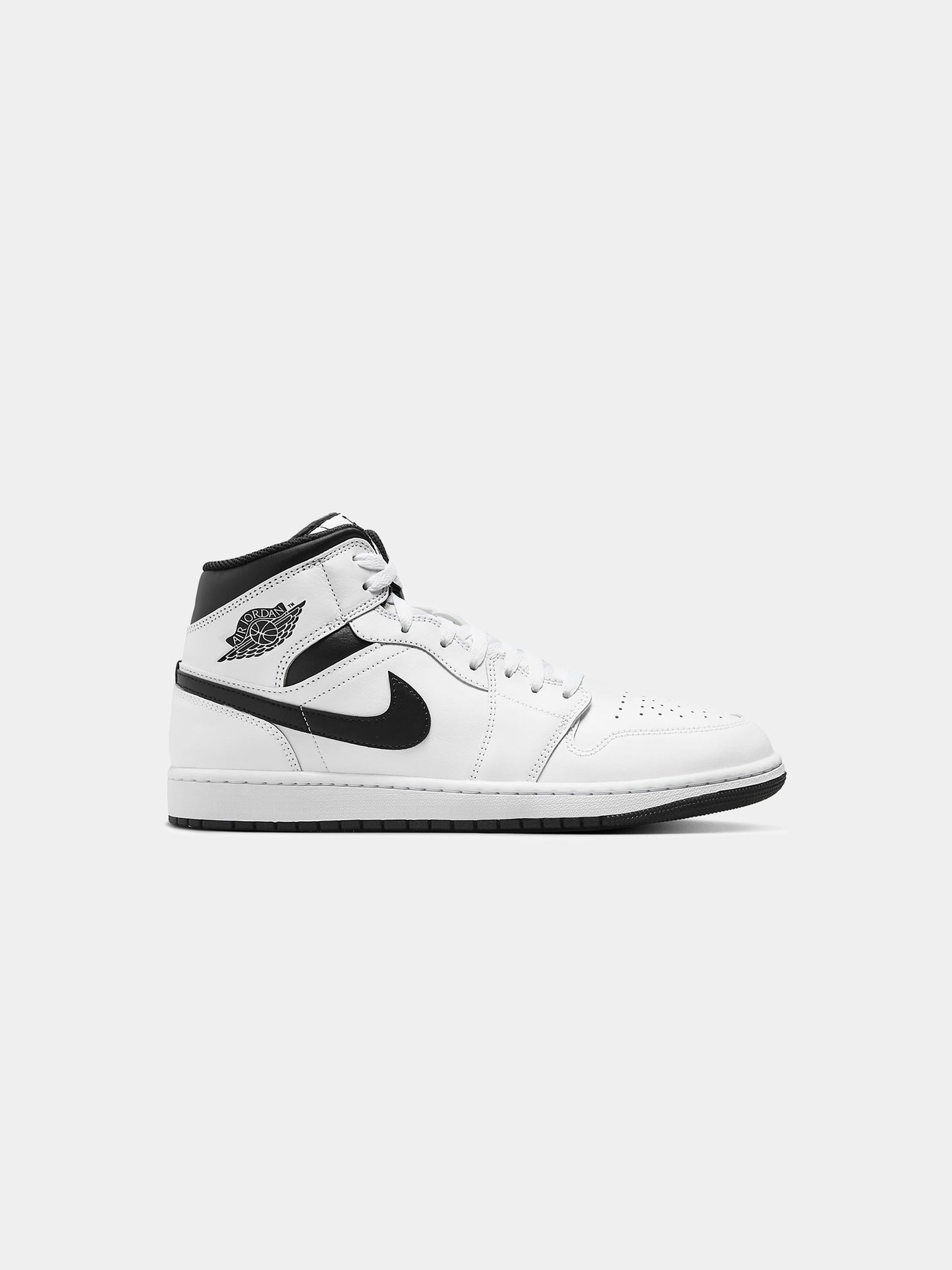 GS Air Jordan 1 Mid (White/Black)