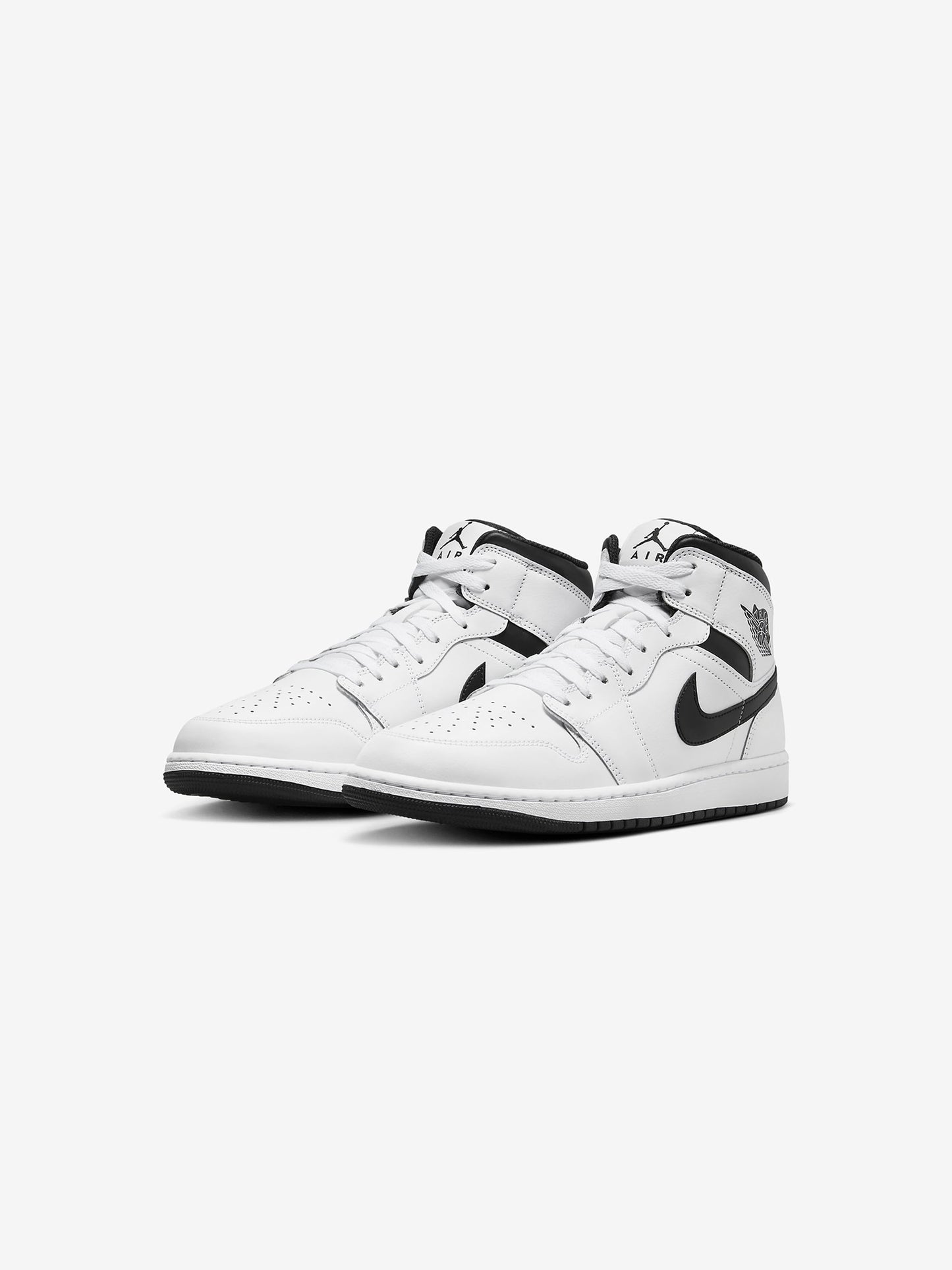 GS Air Jordan 1 Mid (White/Black)