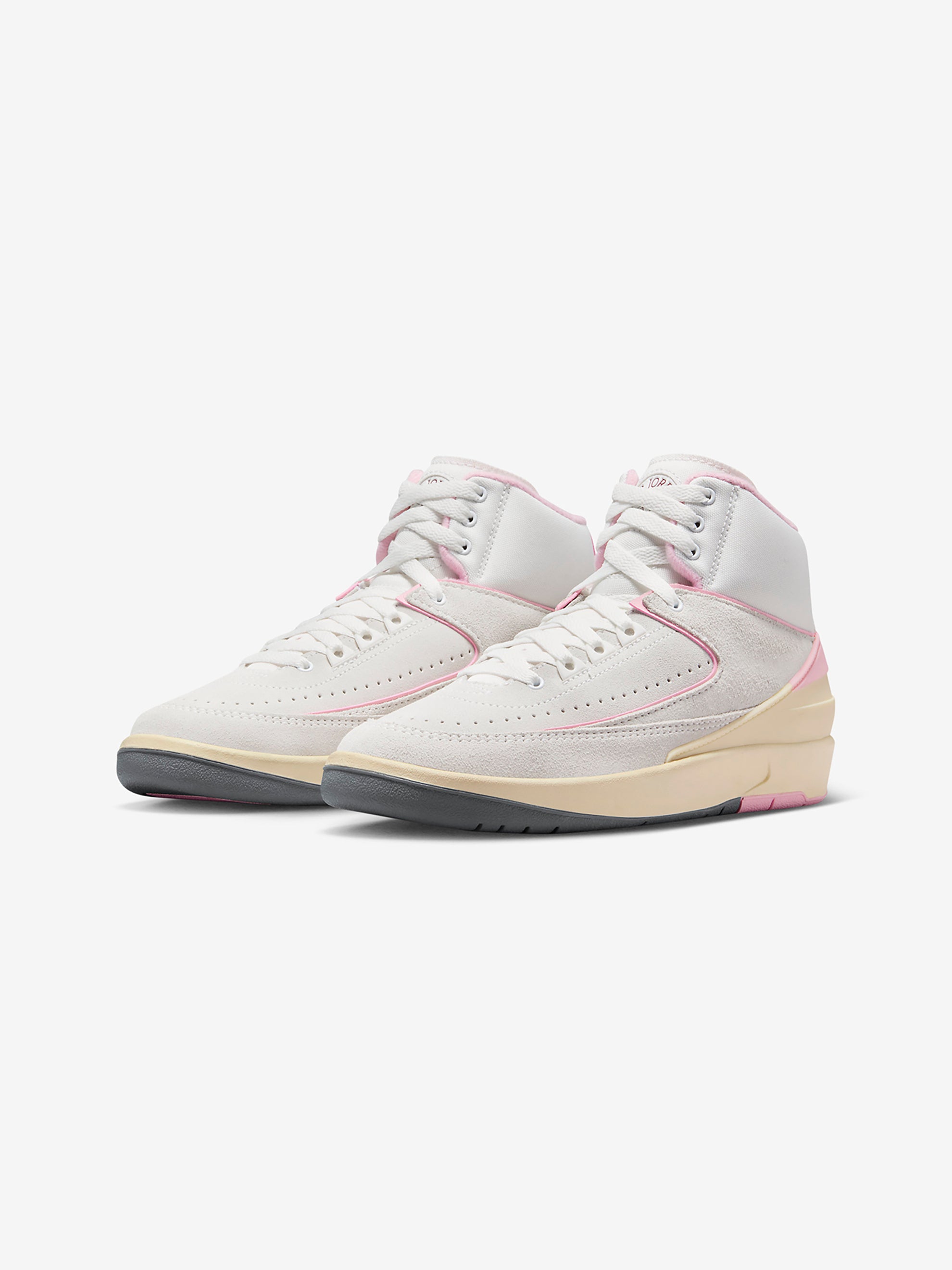 W Air Jordan 2 Retro (Summit White/Gym Red/Med Soft Pink)