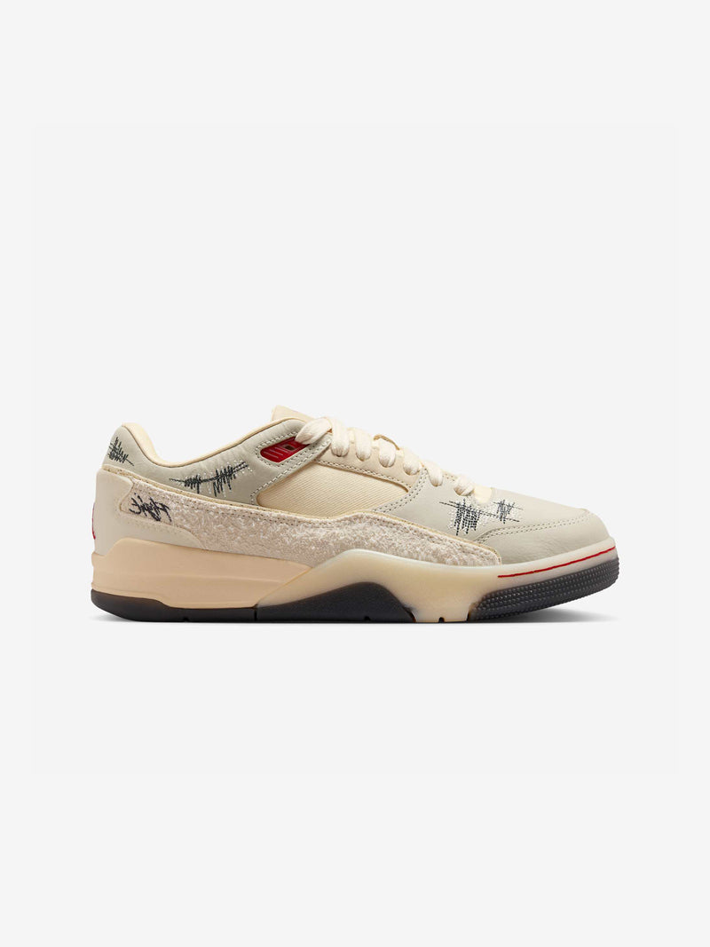 Women's Jordan x Who Decides War Flight Court SP (Coconut Milk/Varsity Red)