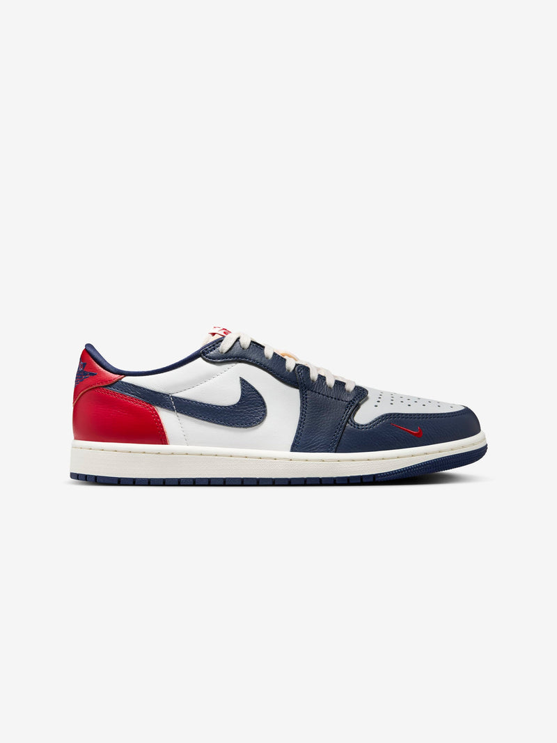 AIR JORDAN 1 RETRO LOW OG (SUMMIT WHITE/GYM RED-MIDNIGHT NAVY)