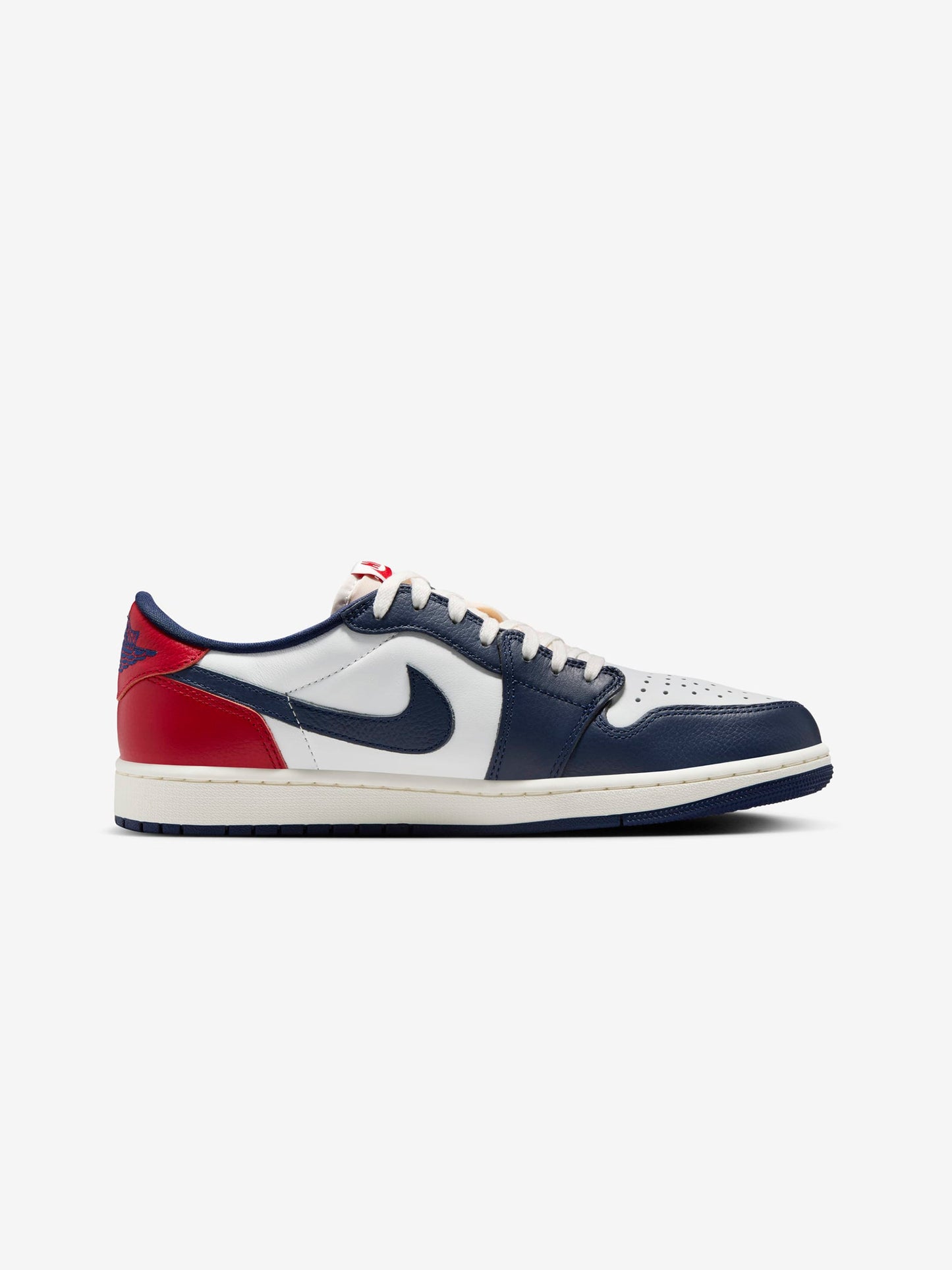 AIR JORDAN 1 RETRO LOW OG (SUMMIT WHITE/GYM RED-MIDNIGHT NAVY)