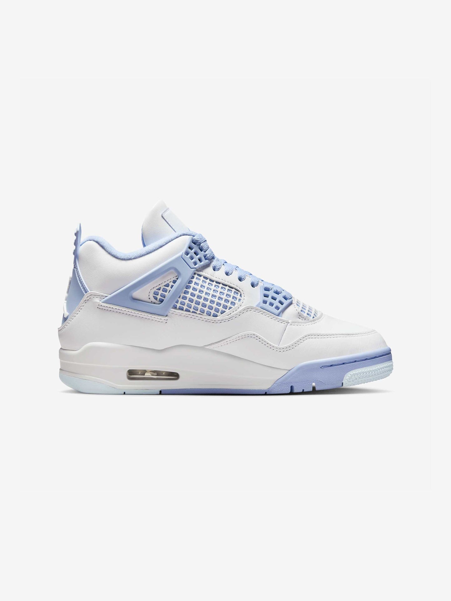 Air Jordan Women's 4 Retro "Aluminium" (WHITE/ALUMINUM-BLUE TINT-OIL GREEN)