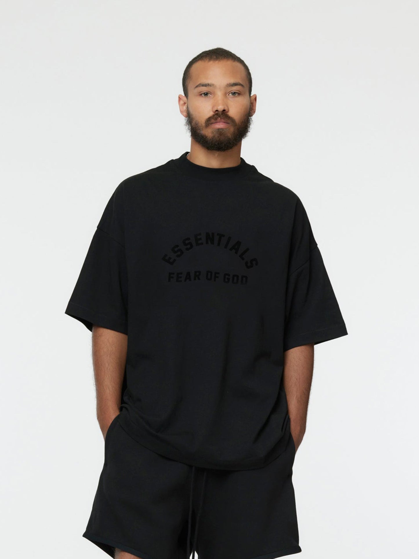 Heavy Jersey Crewneck T-shirt (Jet Black)