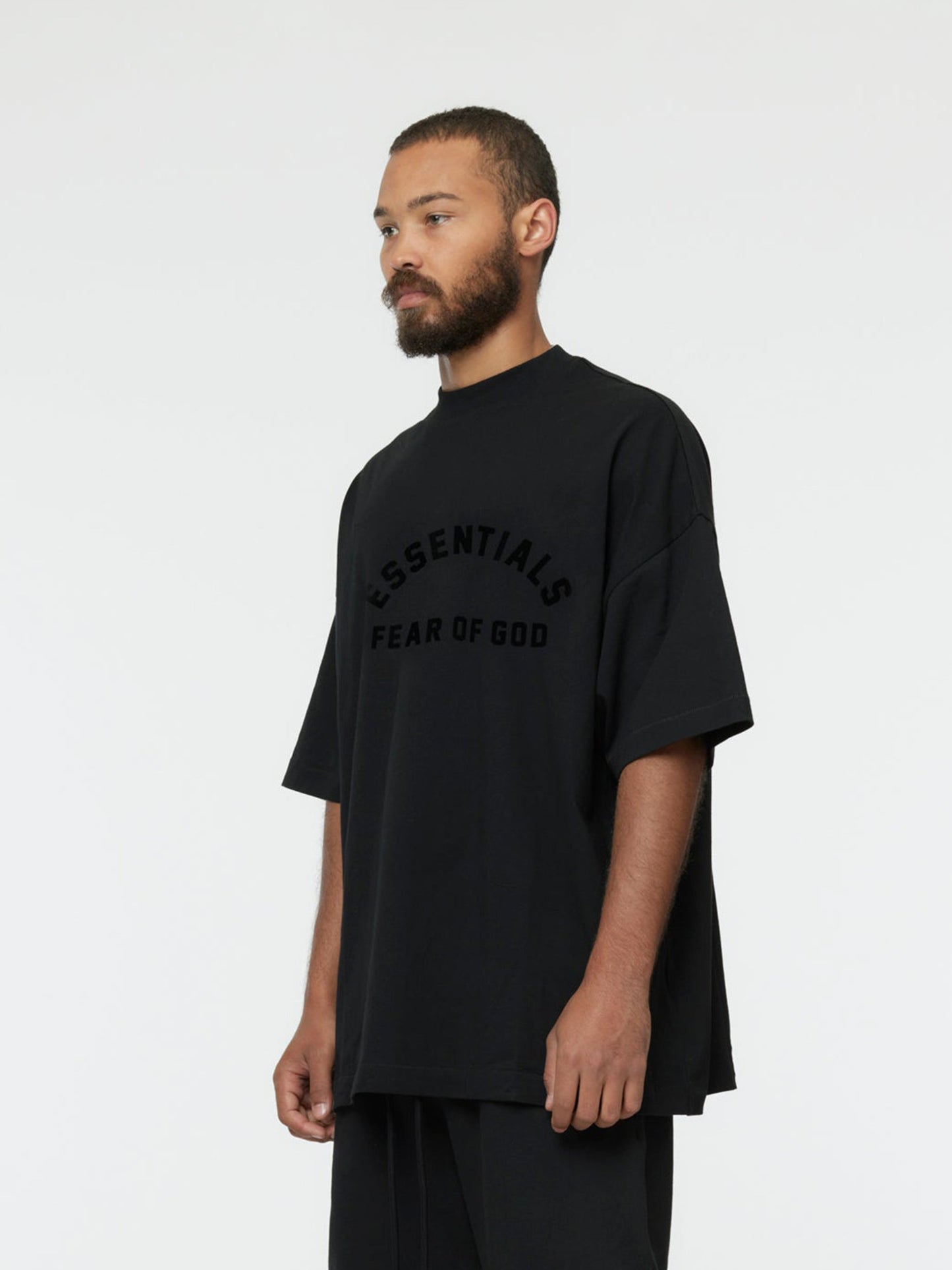 Heavy Jersey Crewneck T-shirt (Jet Black)