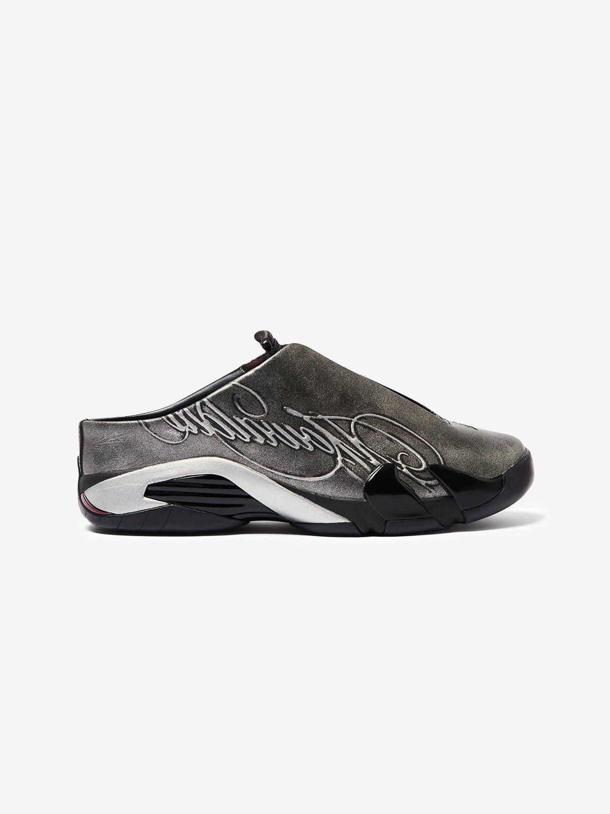 Mowalola x Air Jordan 14 Retro Mule (Black/Metallic Silver-Burnt Red)