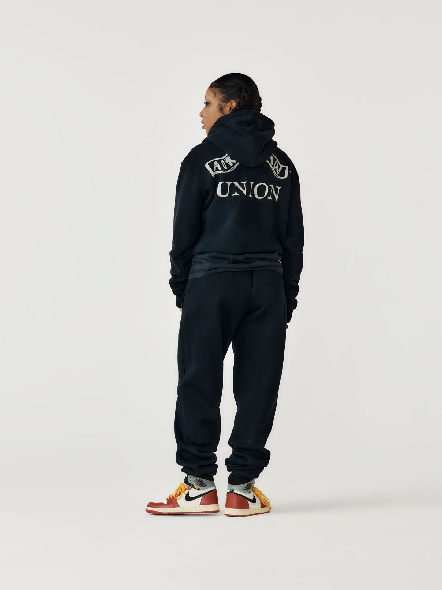 Jordan x Union Hoodie (Black/Lt Orewood Brn)