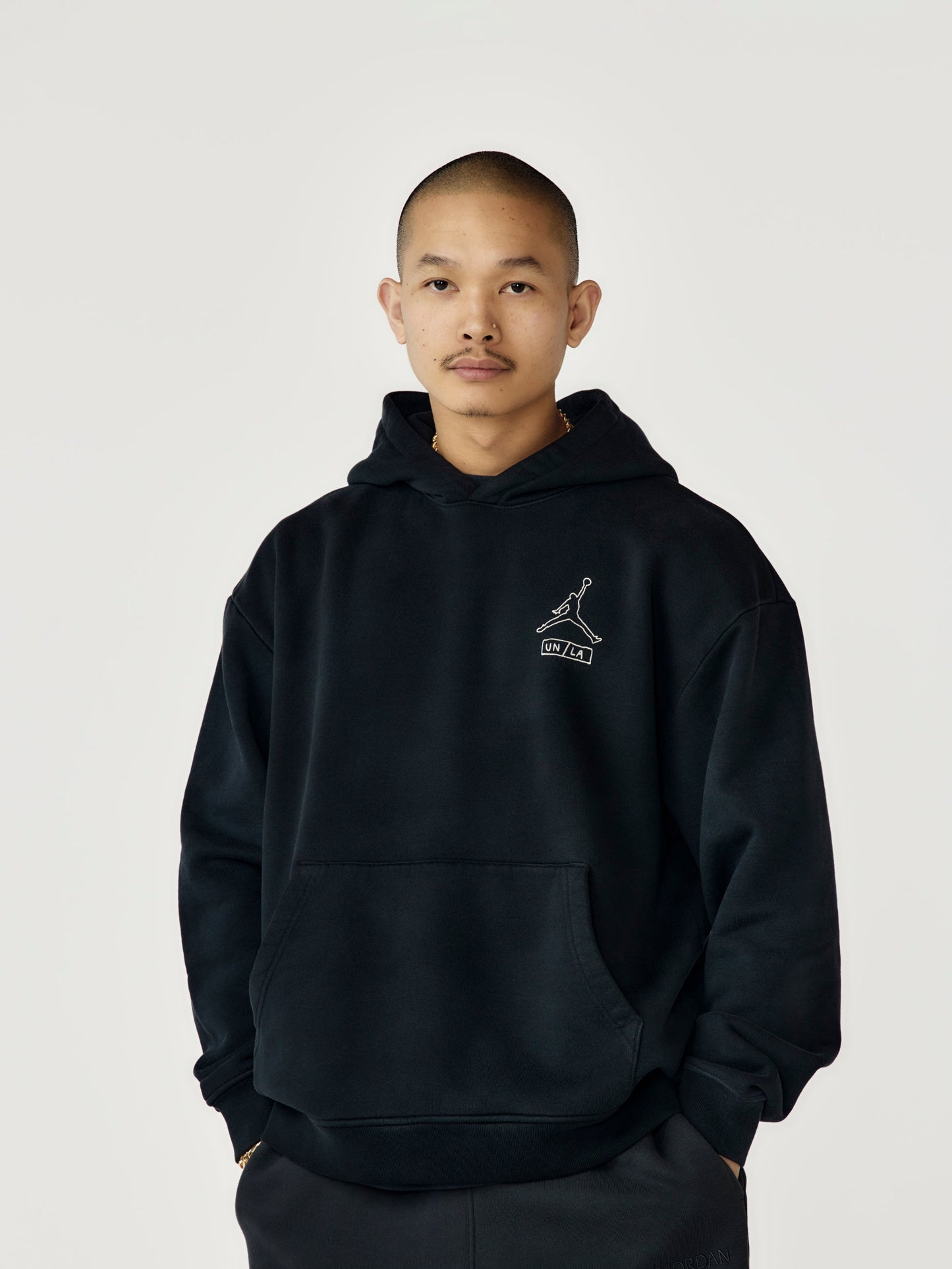 Jordan x Union Hoodie (Black/Lt Orewood Brn)