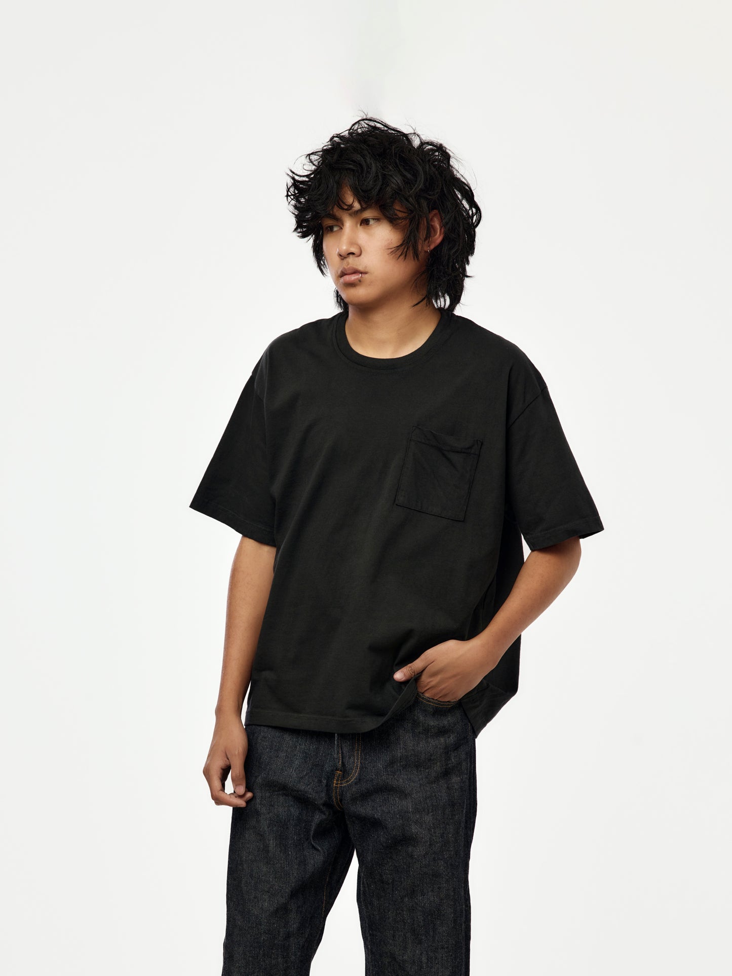 Boxy Pocket Tee (Black)