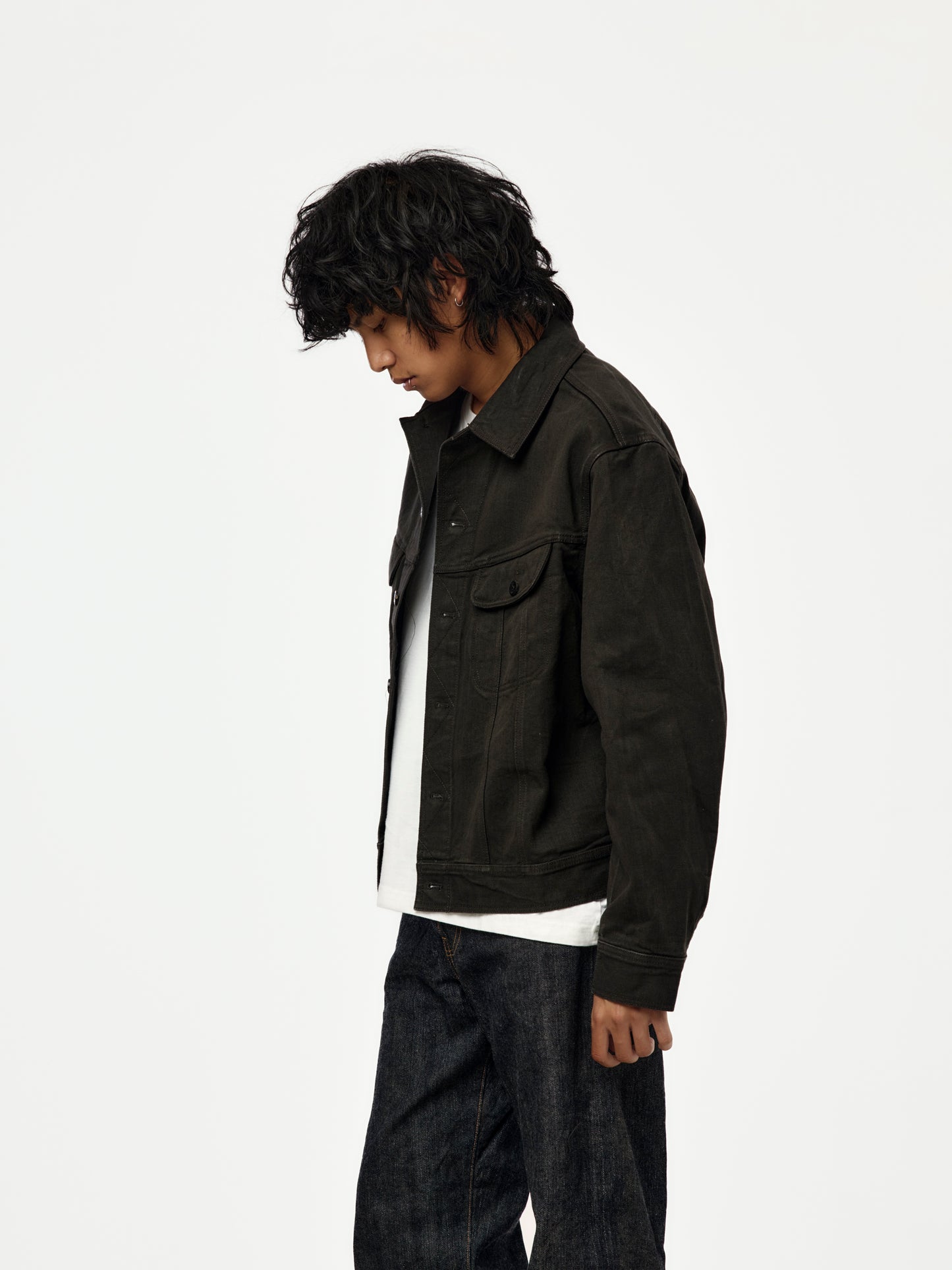 Sulphur Dyed Trucker Jacket (Washed Black)