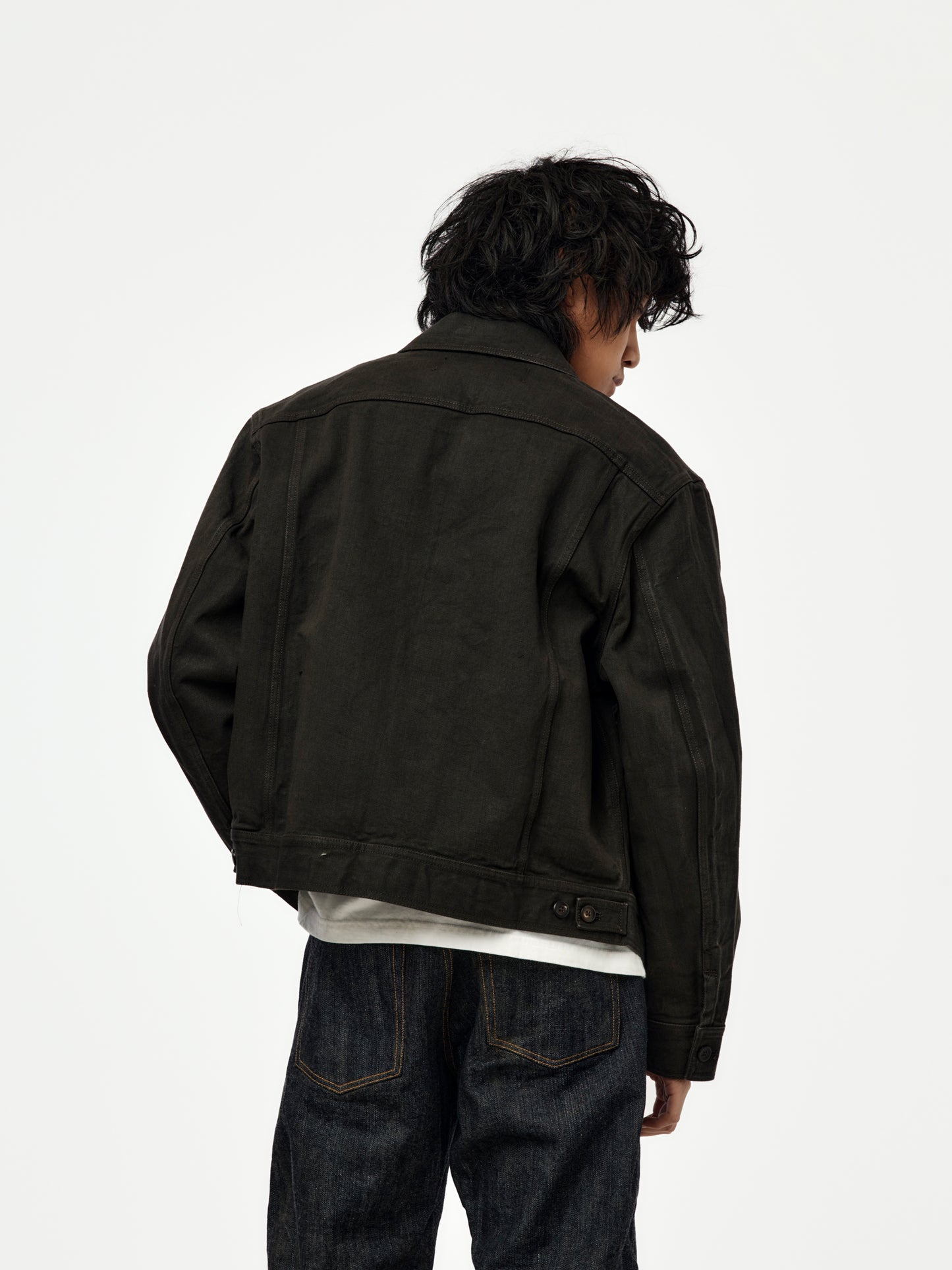 Sulphur Dyed Trucker Jacket (Washed Black)