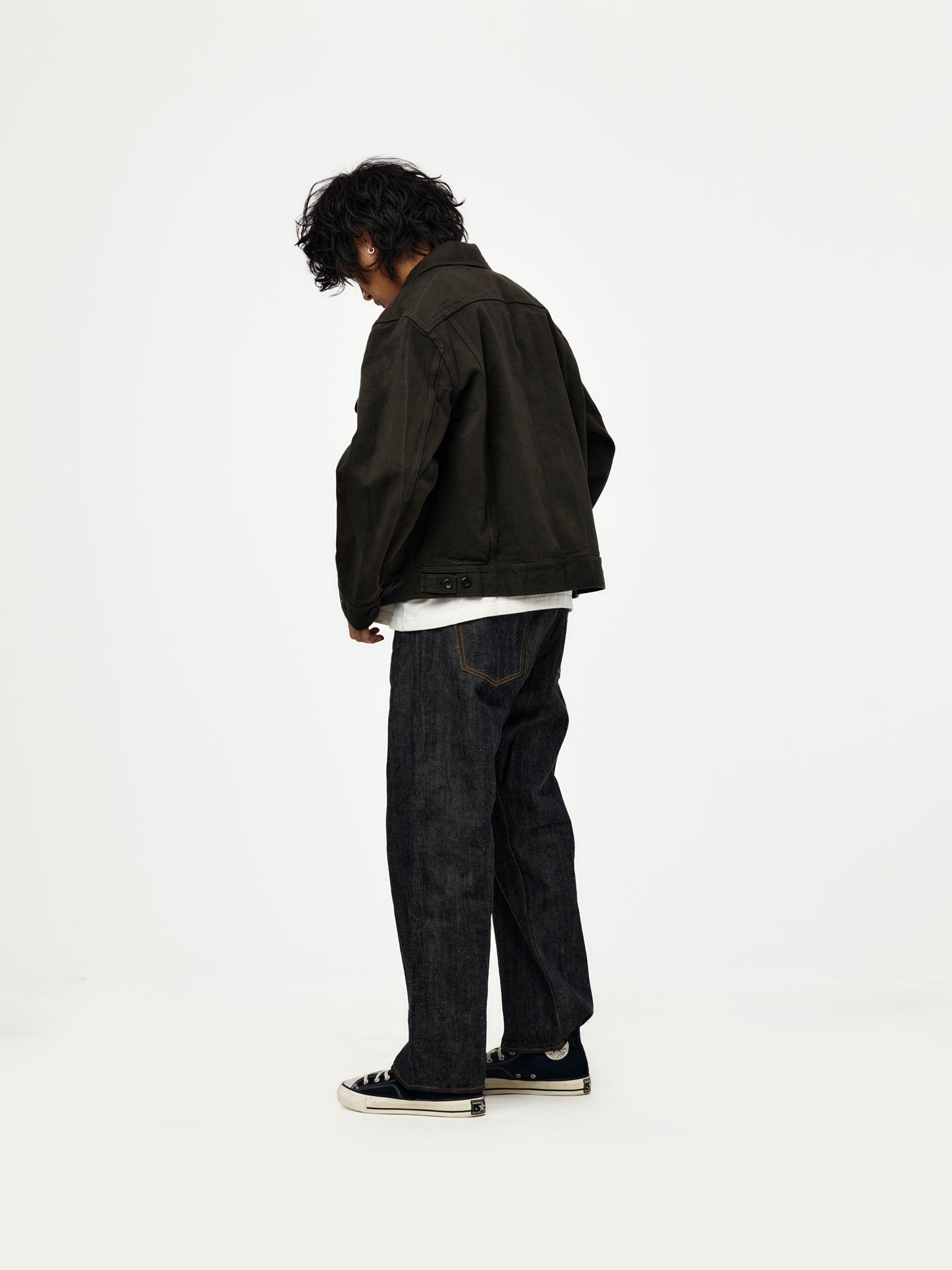 Sulphur Dyed Trucker Jacket (Washed Black)