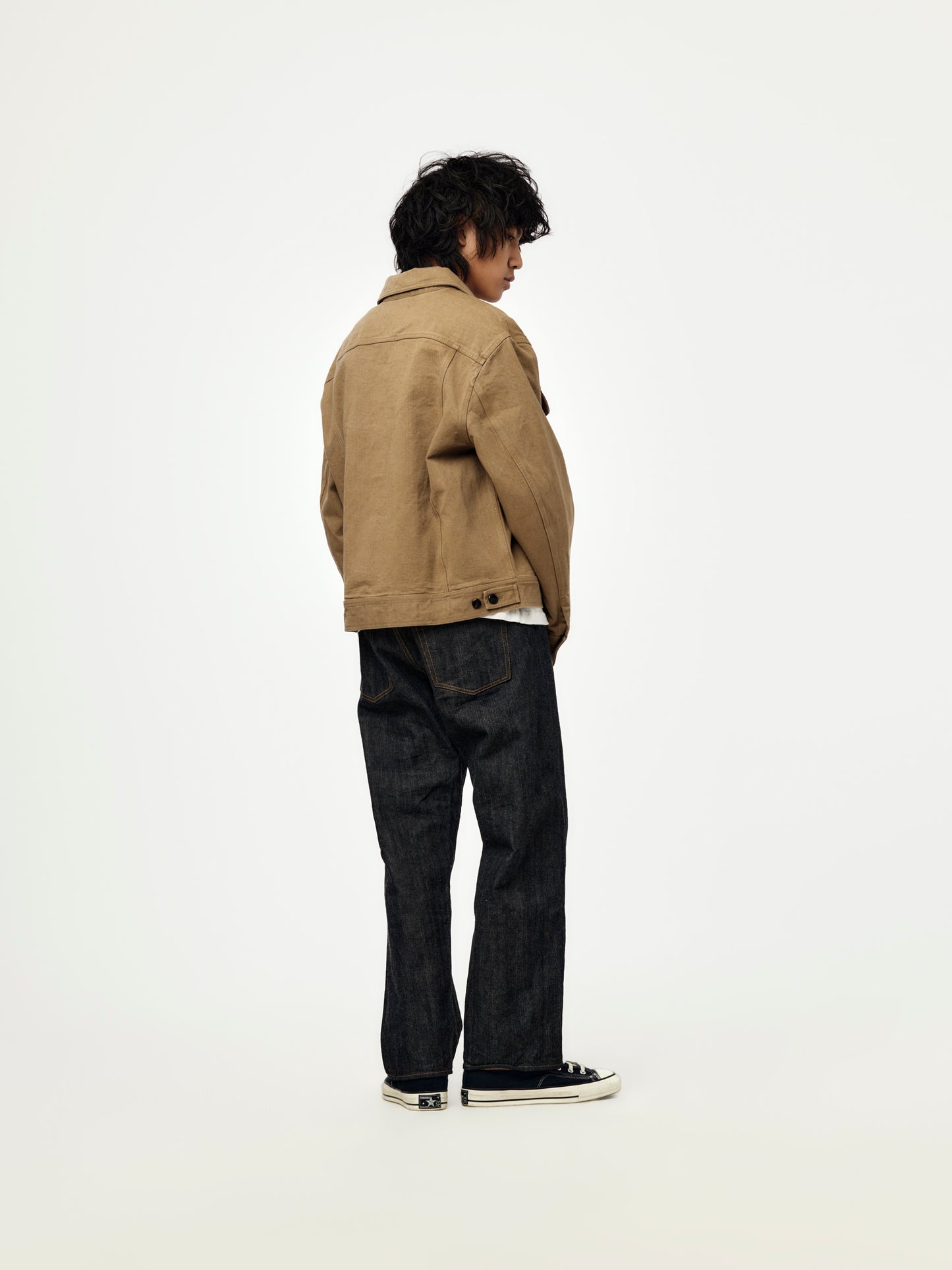 Sulphur Dyed Trucker Jacket (Washed Brown)