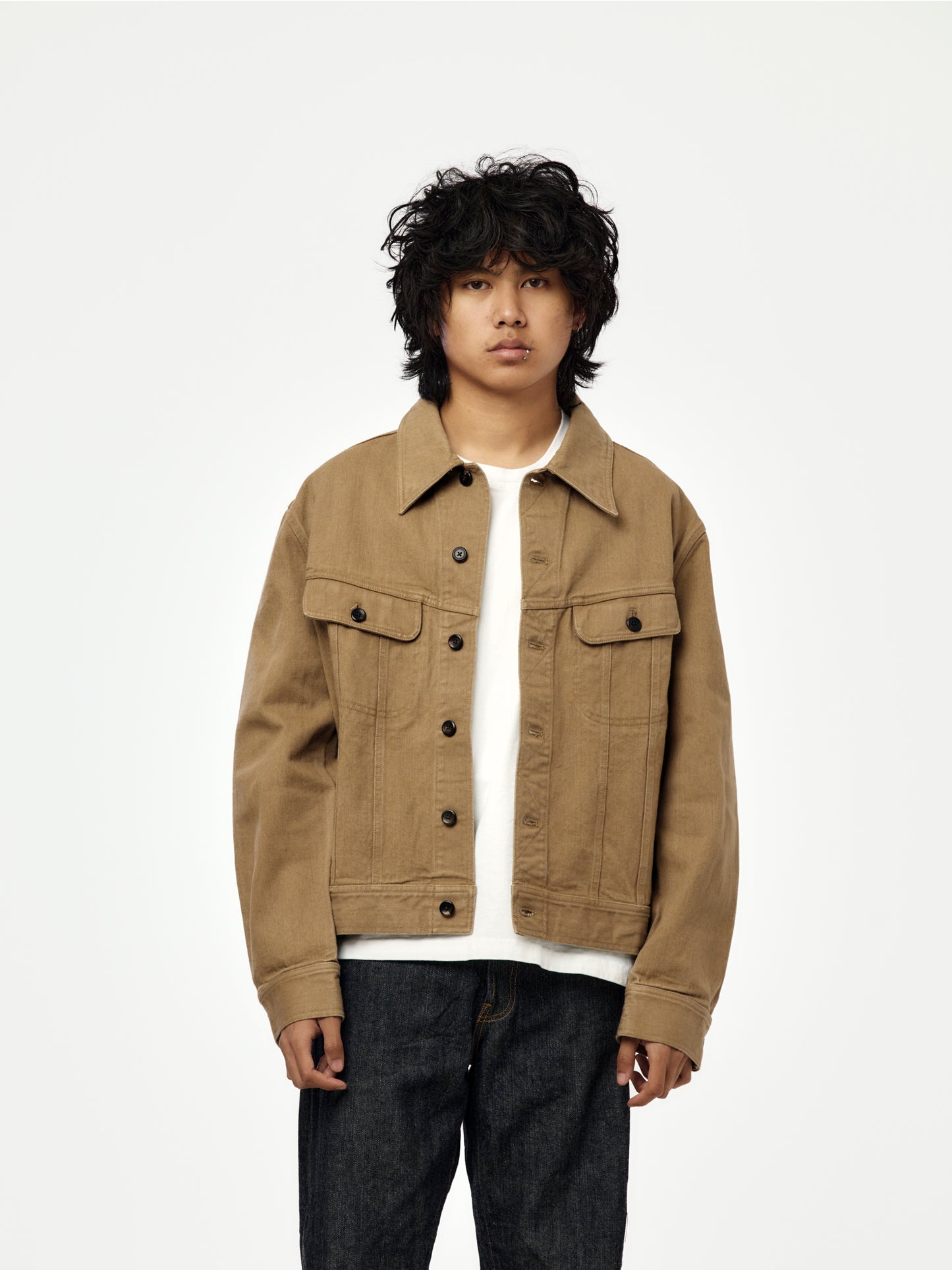 Sulphur Dyed Trucker Jacket (Washed Brown)