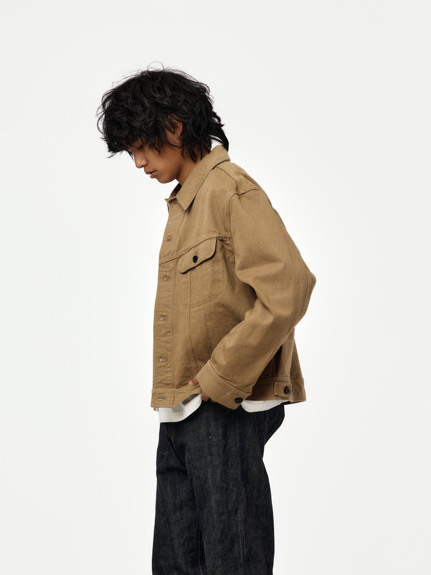 Sulphur Dyed Trucker Jacket (Washed Brown)