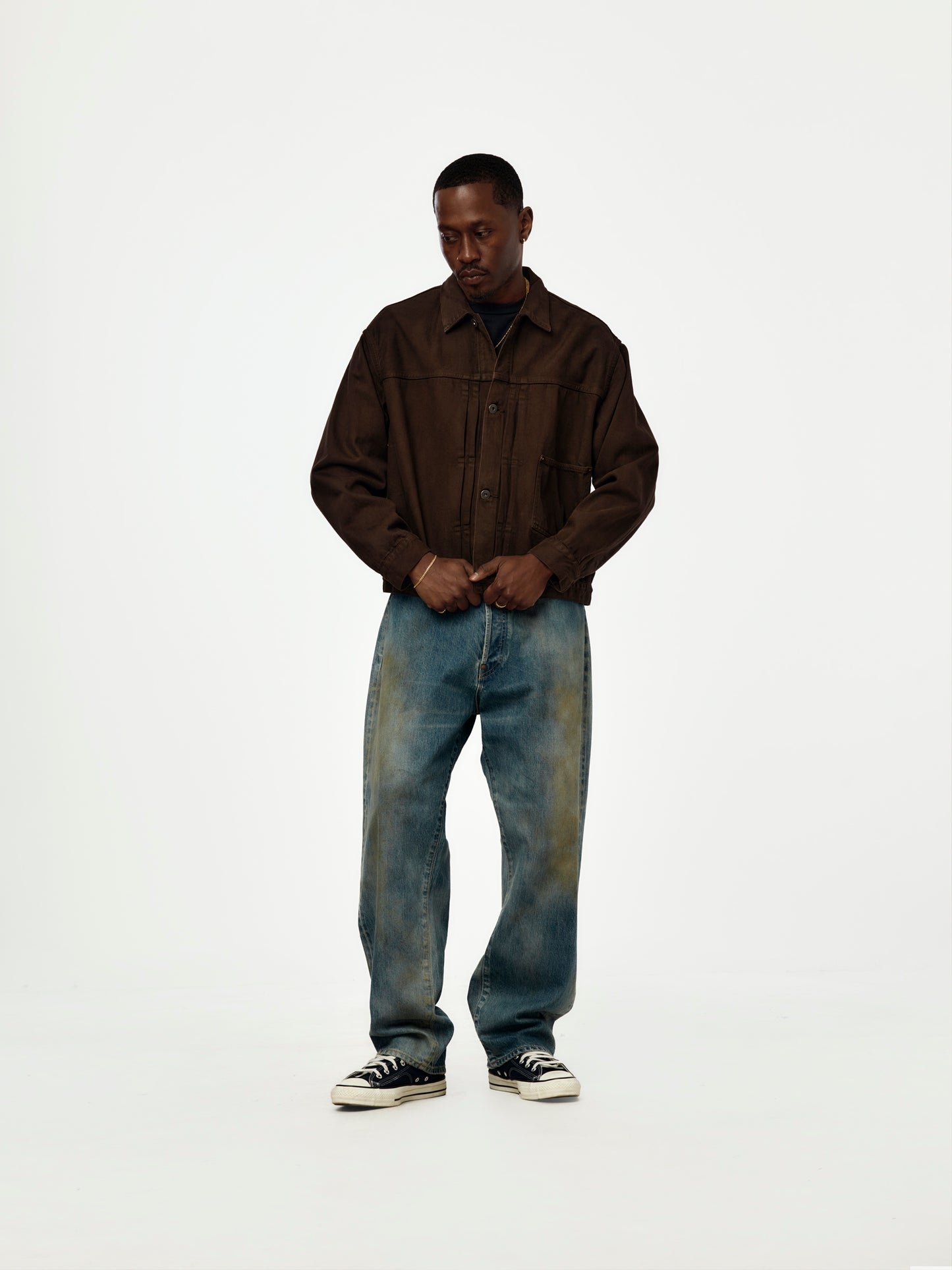 A.PRESSE No.37 Washed Wide Denim Pants (Indigo) (SIS)