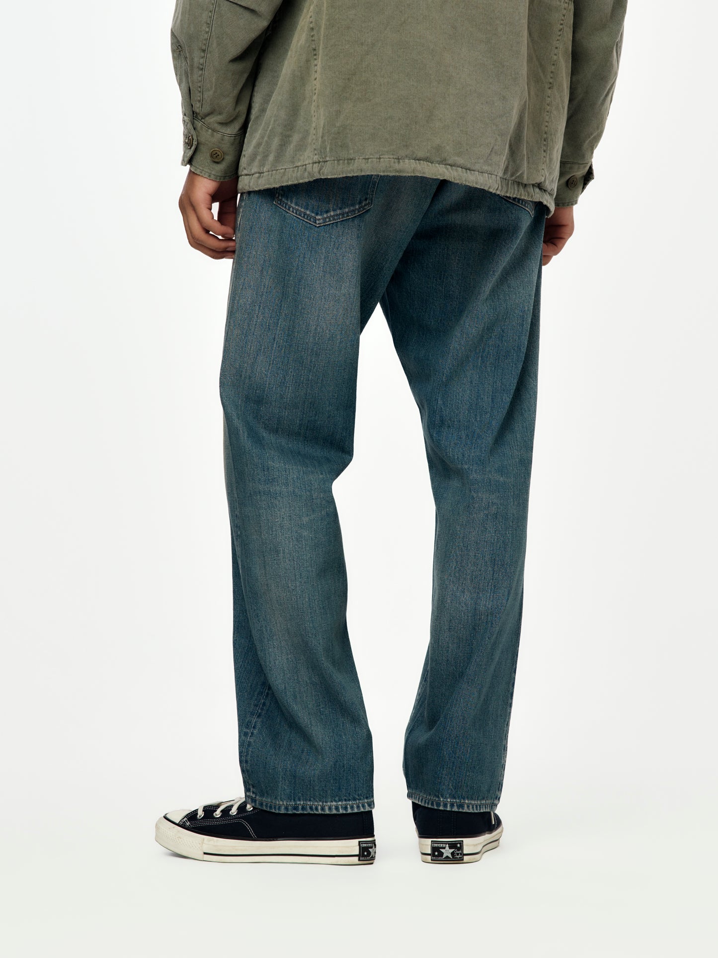 A.PRESSE No.22 Washed Wide Denim Pants (Indigo) (Sis)