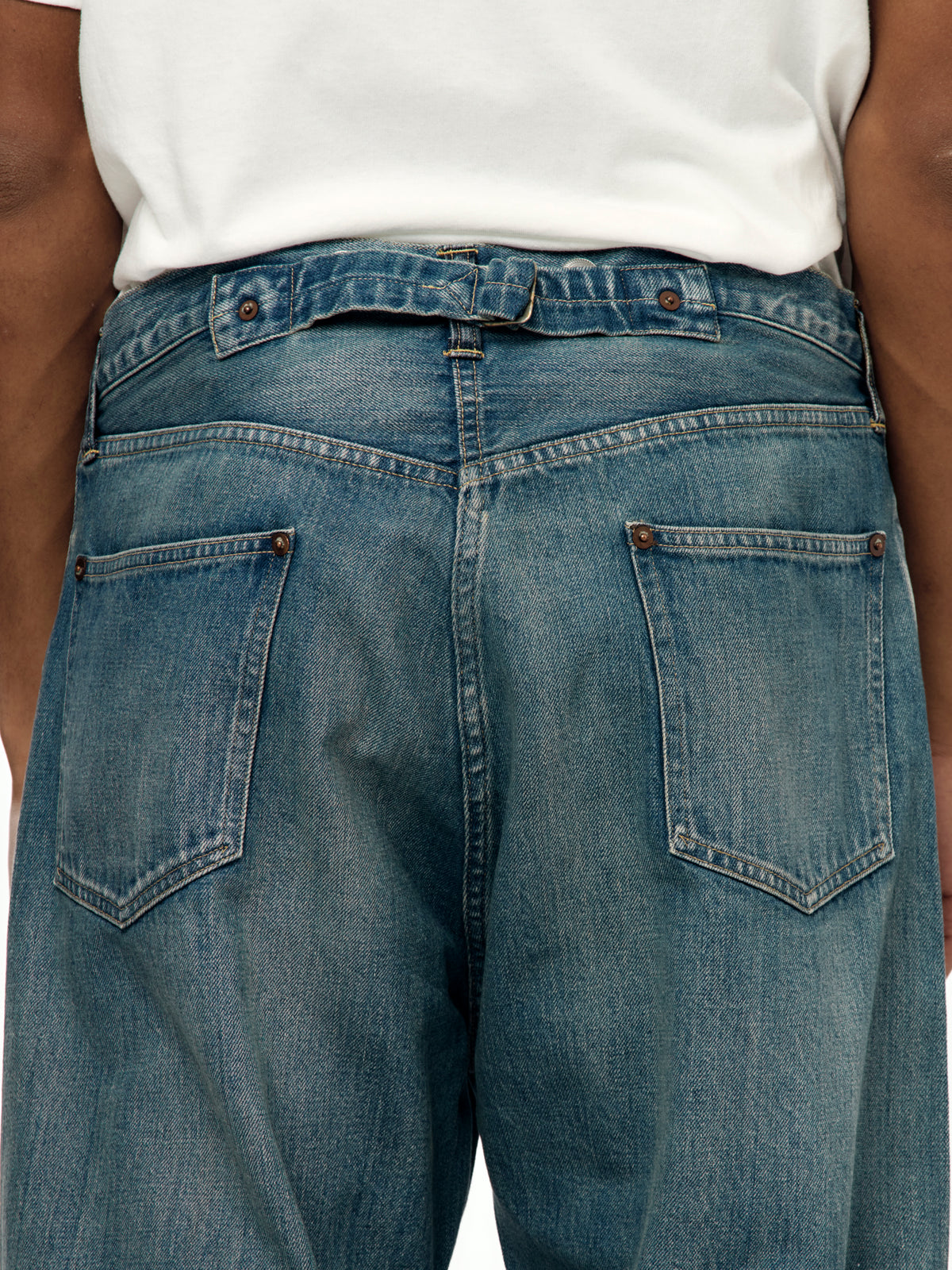 No.22 Washed Wide Denim Pants (Indigo 1)
