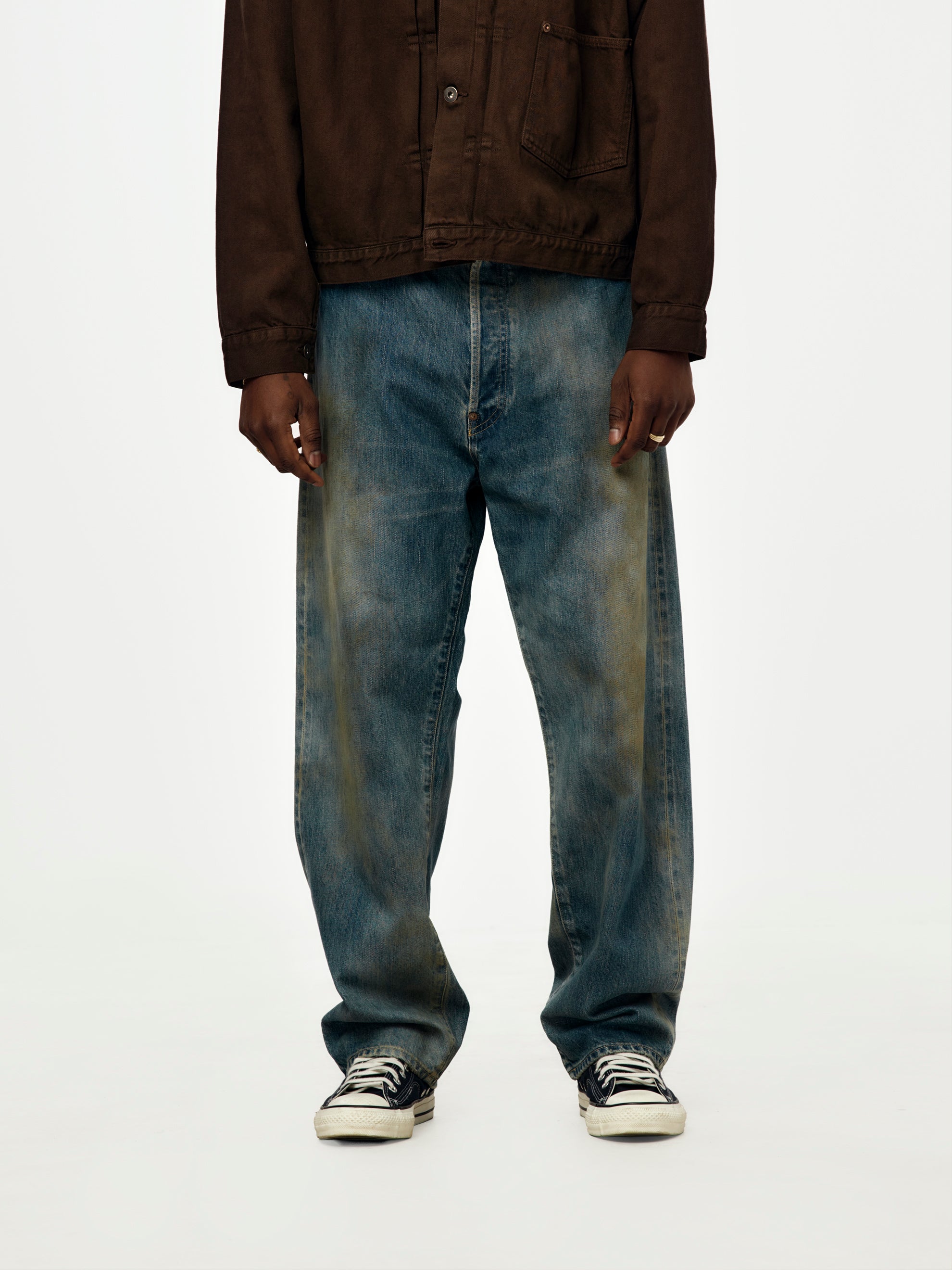 A.PRESSE A.PRESSE No.37 Washed Wide Denim Pants (Indigo) - UNION