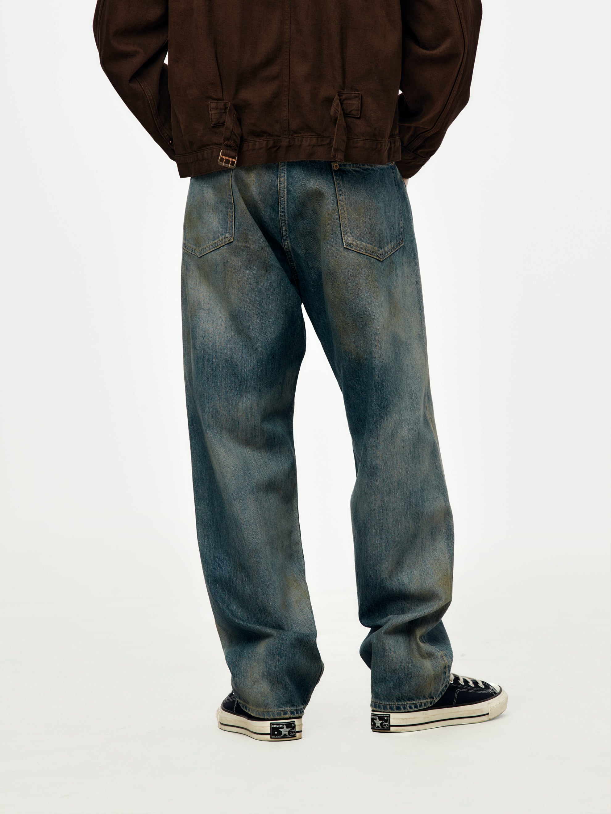 A.PRESSE A.PRESSE No.37 Washed Wide Denim Pants (Indigo) - UNION