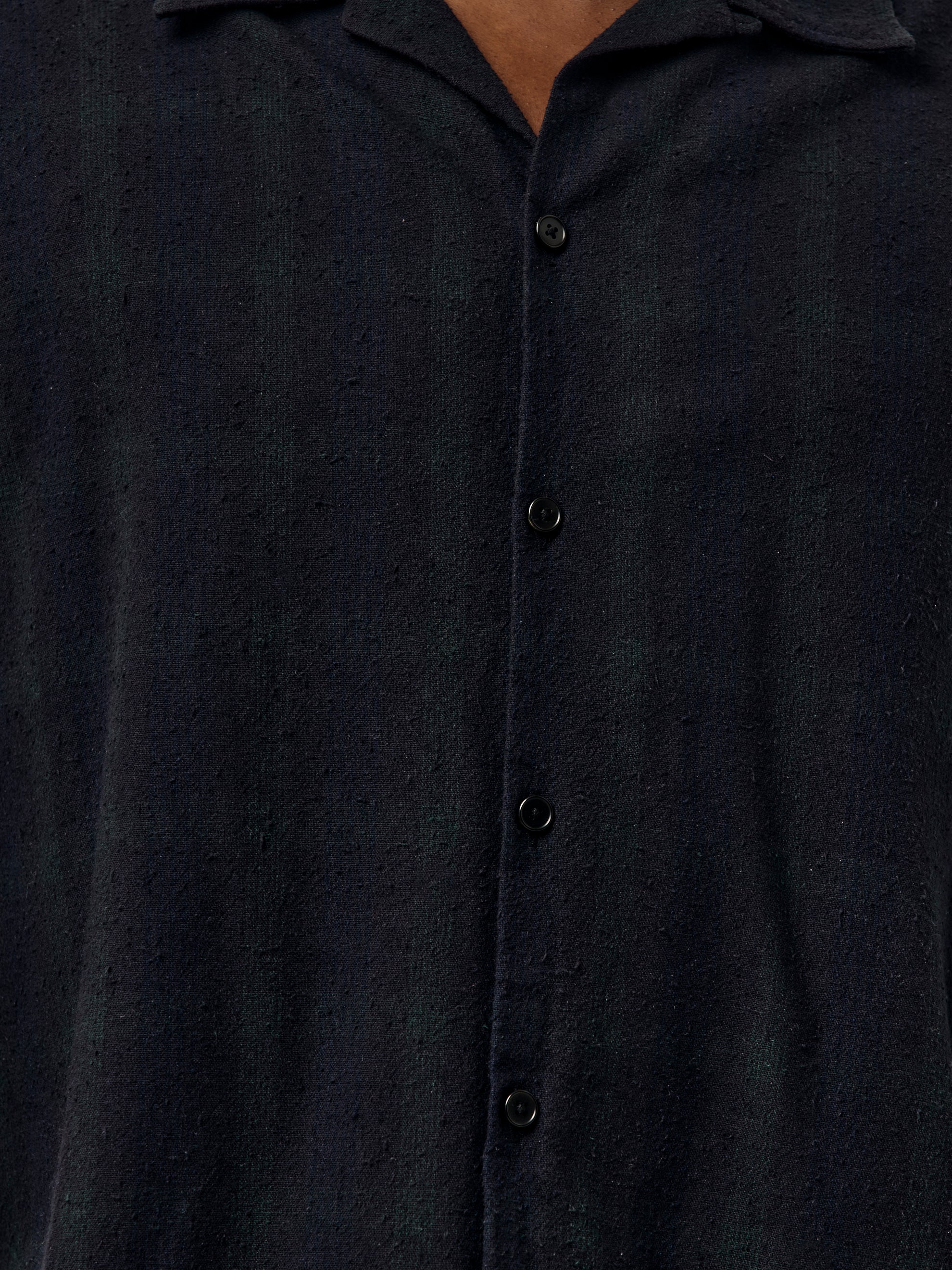 A.PRESSE A.PRESSE Silk Nep Loop Collar Shirt Check | Union LA