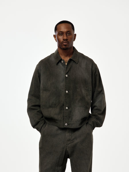 A.PRESSE Vintage Black Chambray Work Jacket (BLACK) (SIS) - UNION