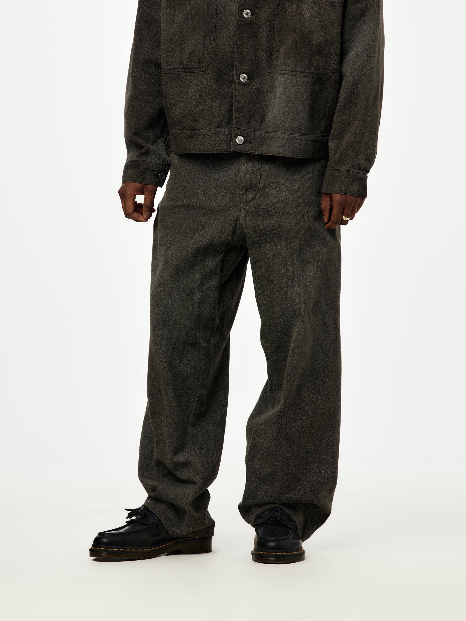 A.PRESSE Vintage Black Chambray Work Pants (BLACK) (SIS) - UNION