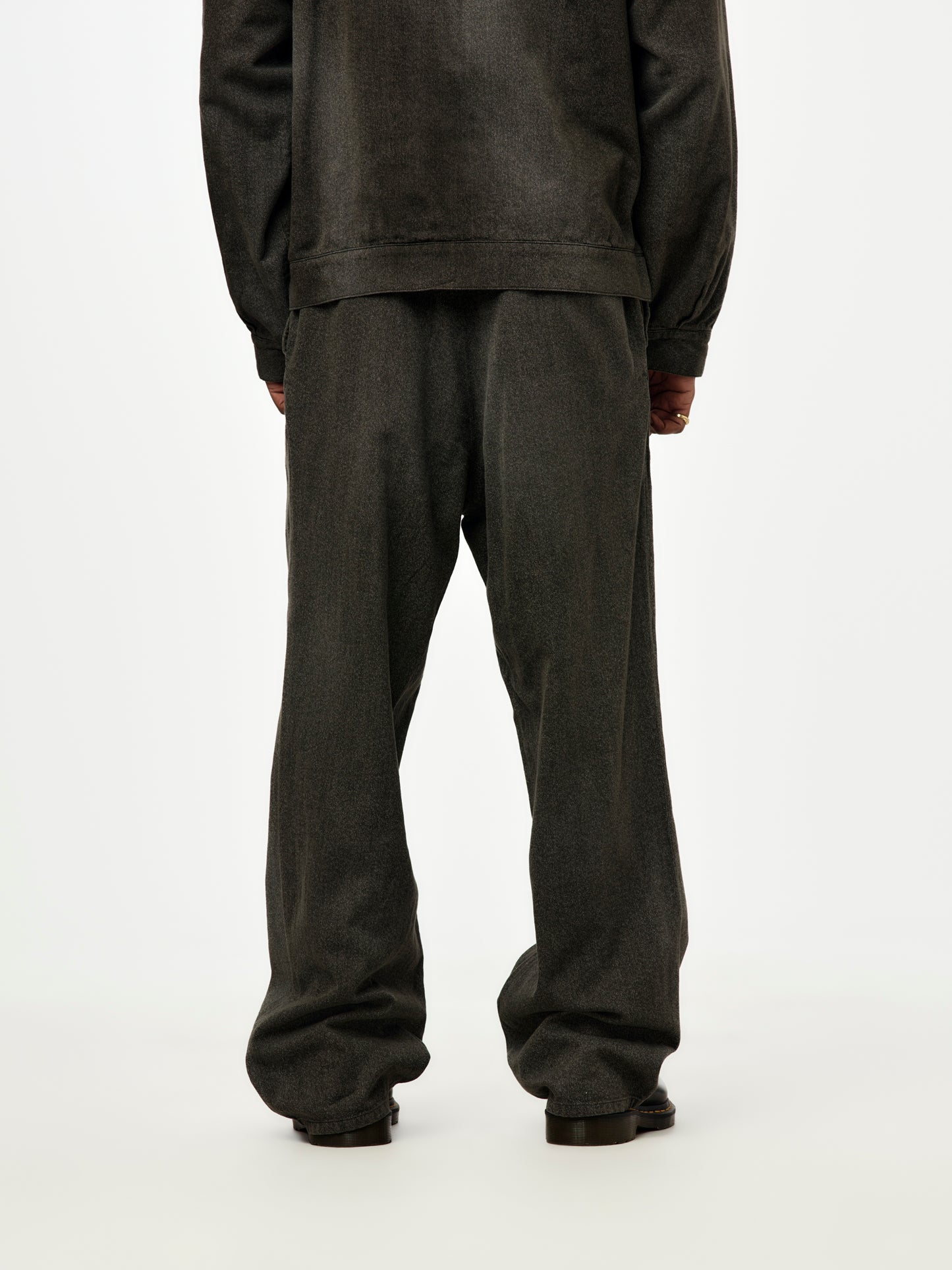 Vintage Black Chambray Work Pants (BLACK) (SIS)