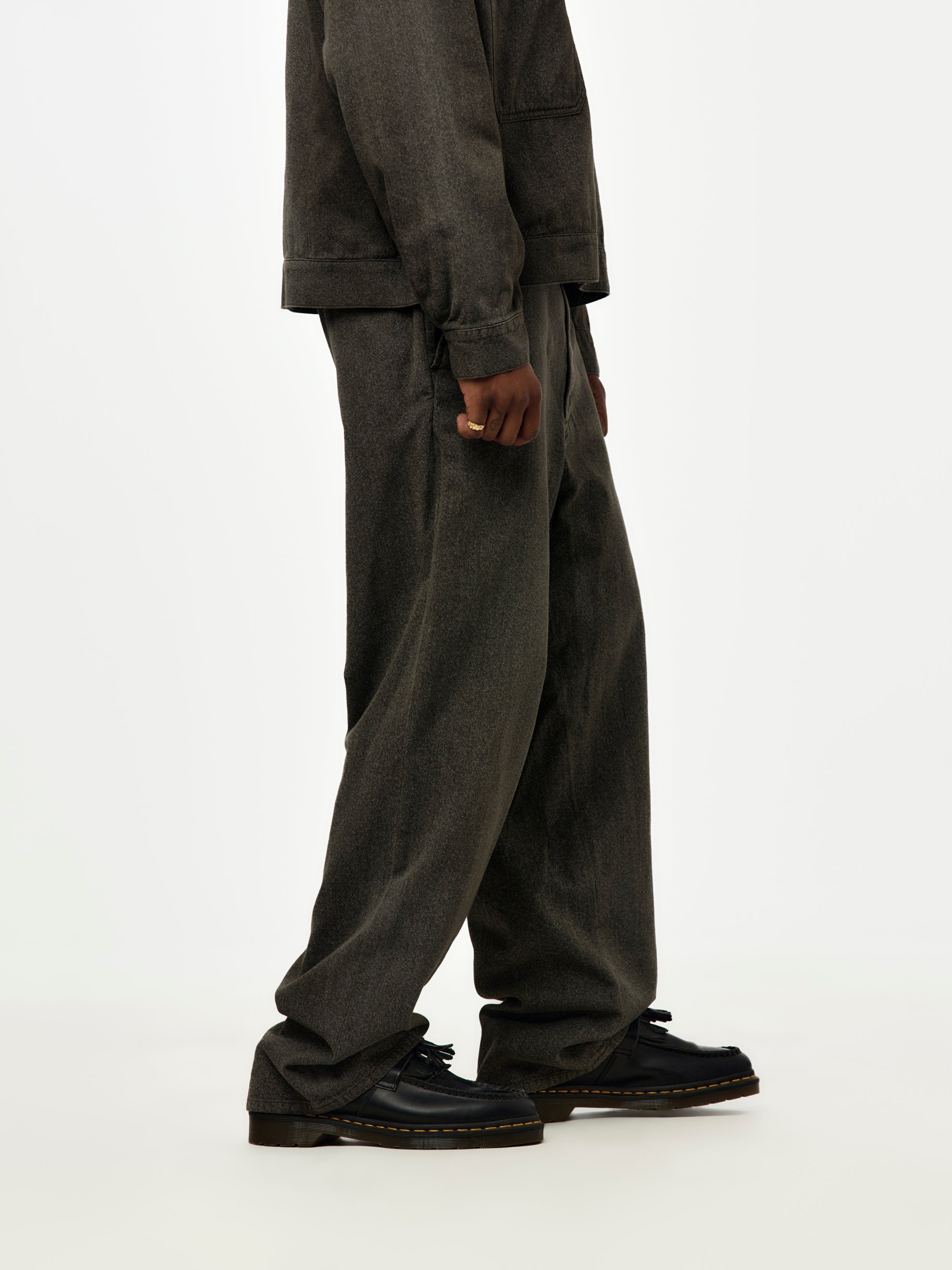A.PRESSE Vintage Black Chambray Work Pants (BLACK) (SIS) - UNION