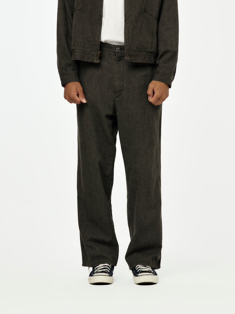 A.PRESSE Vintage Black Chambray Work Pants (Gray) (Sis)