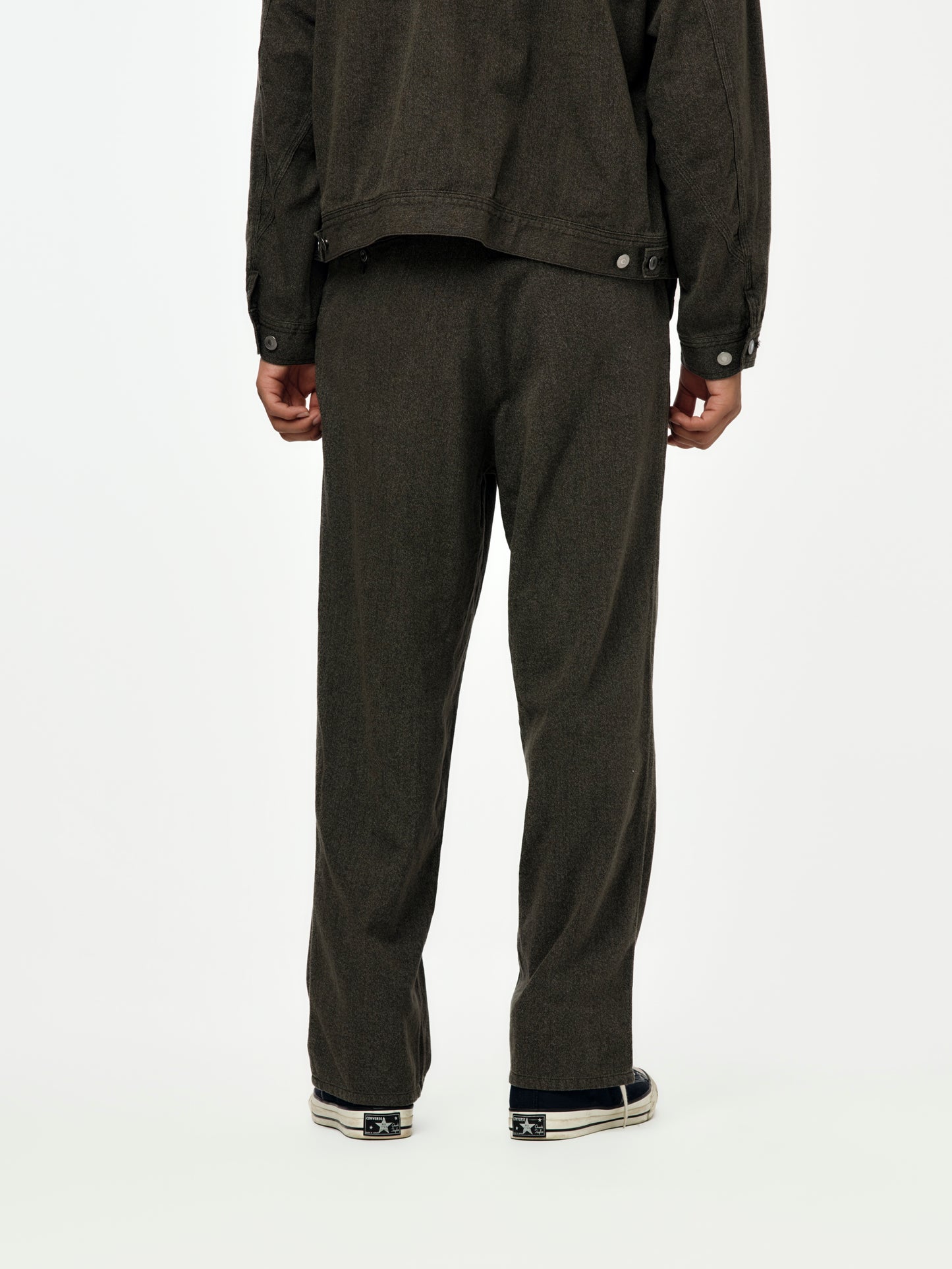 A.PRESSE Vintage Black Chambray Work Pants (Gray) (Sis)