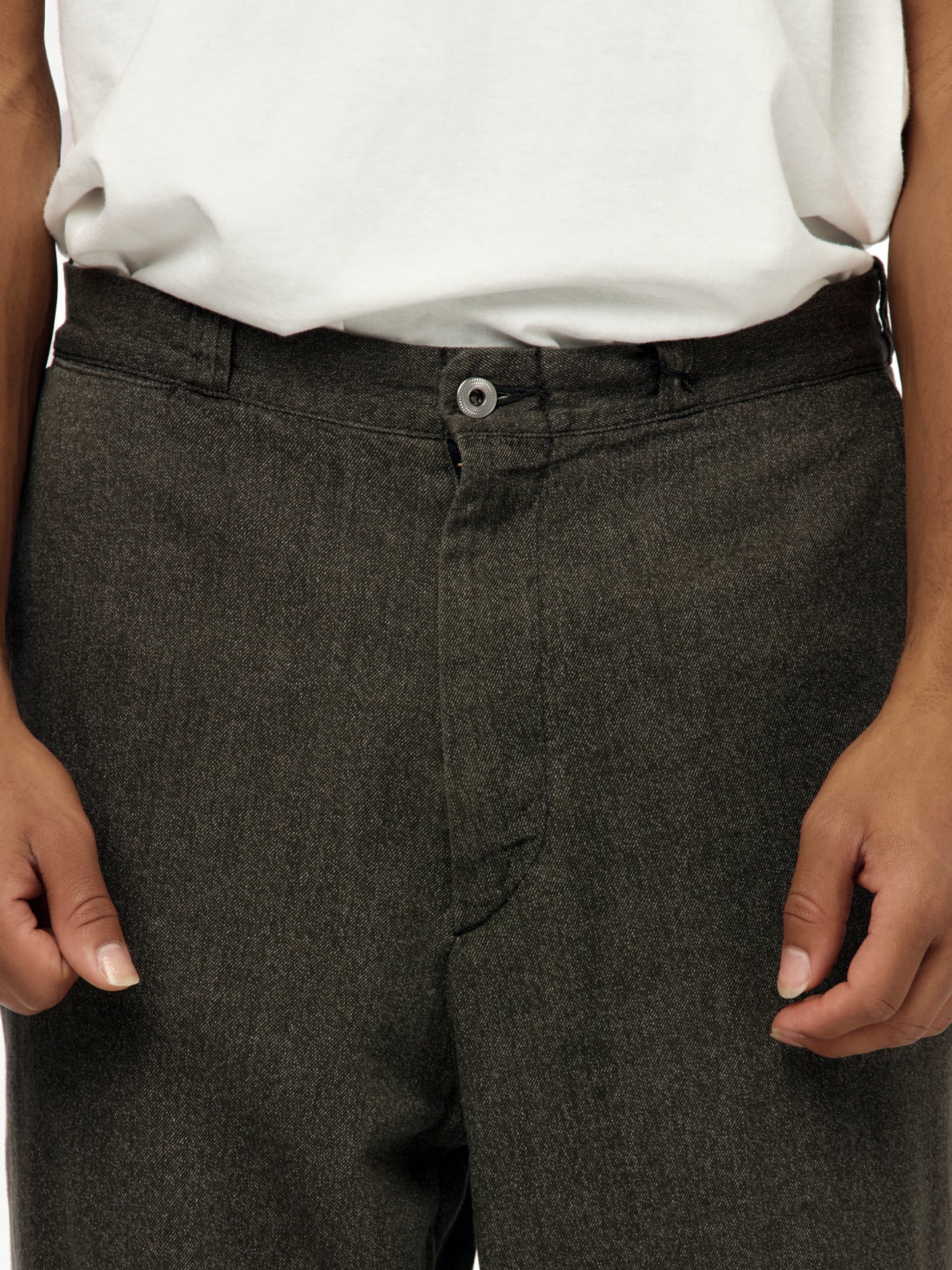 A.PRESSE Vintage Black Chambray Work Pants (Gray) (Sis)