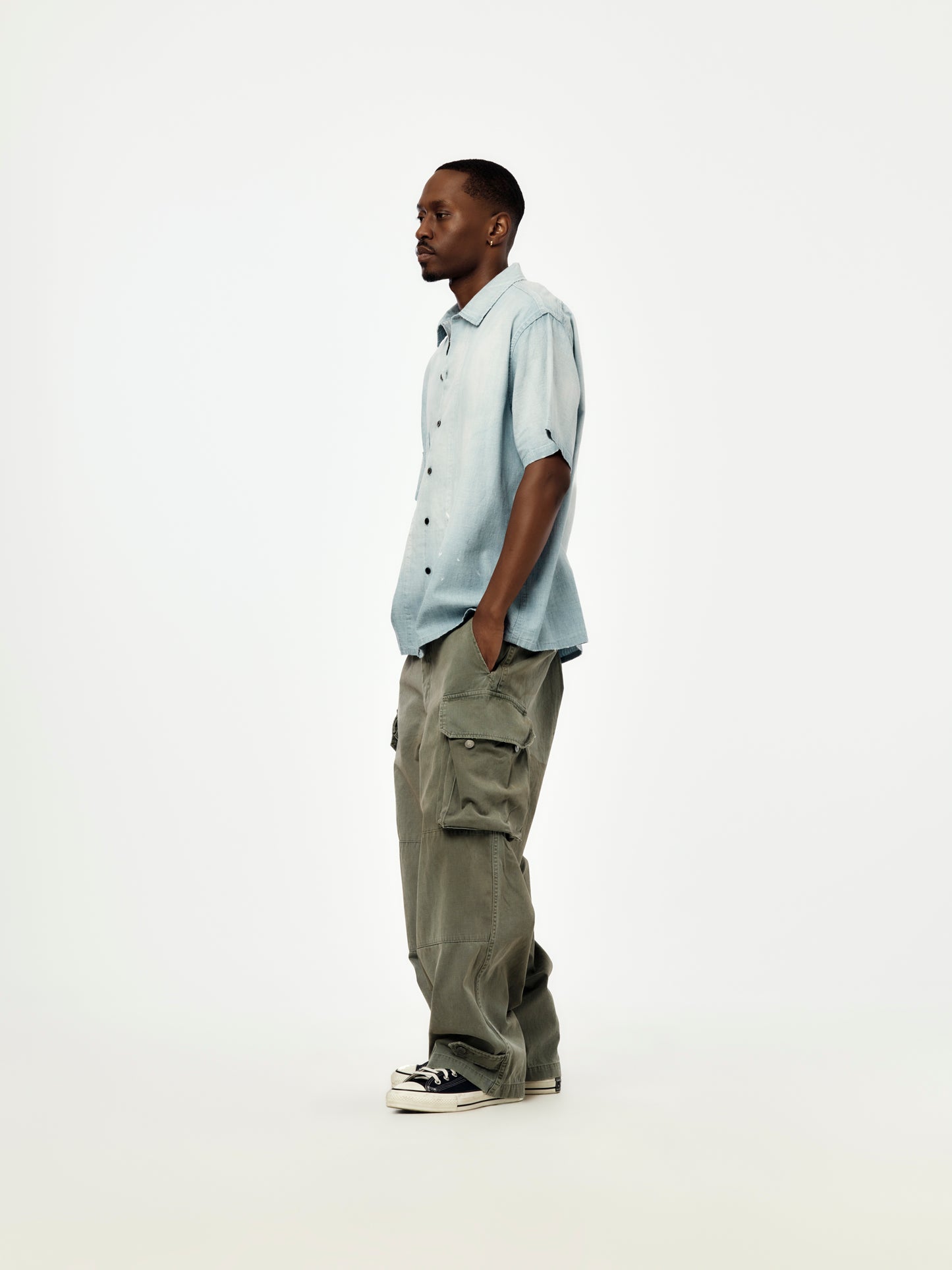 Vintage Chambray S/S Shirts (BLEACH) (SIS)