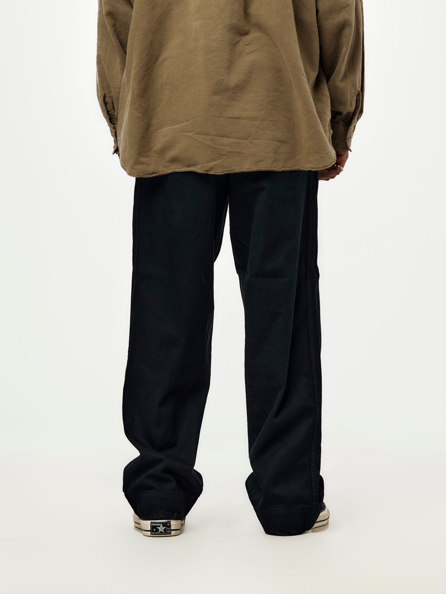 A.PRESSE Vintage Chino Trousers (Black)