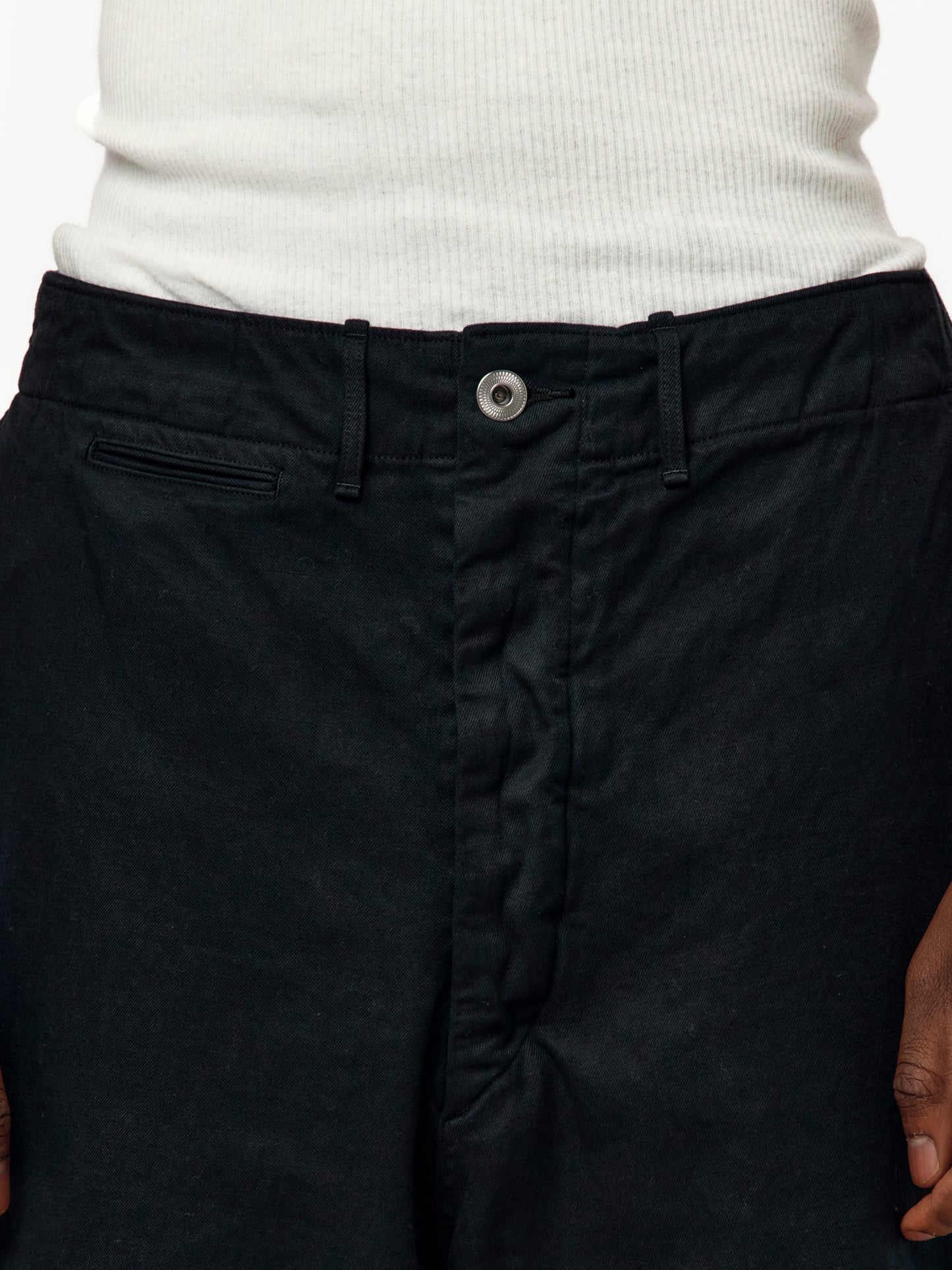 A.PRESSE Vintage Chino Trousers (Black)