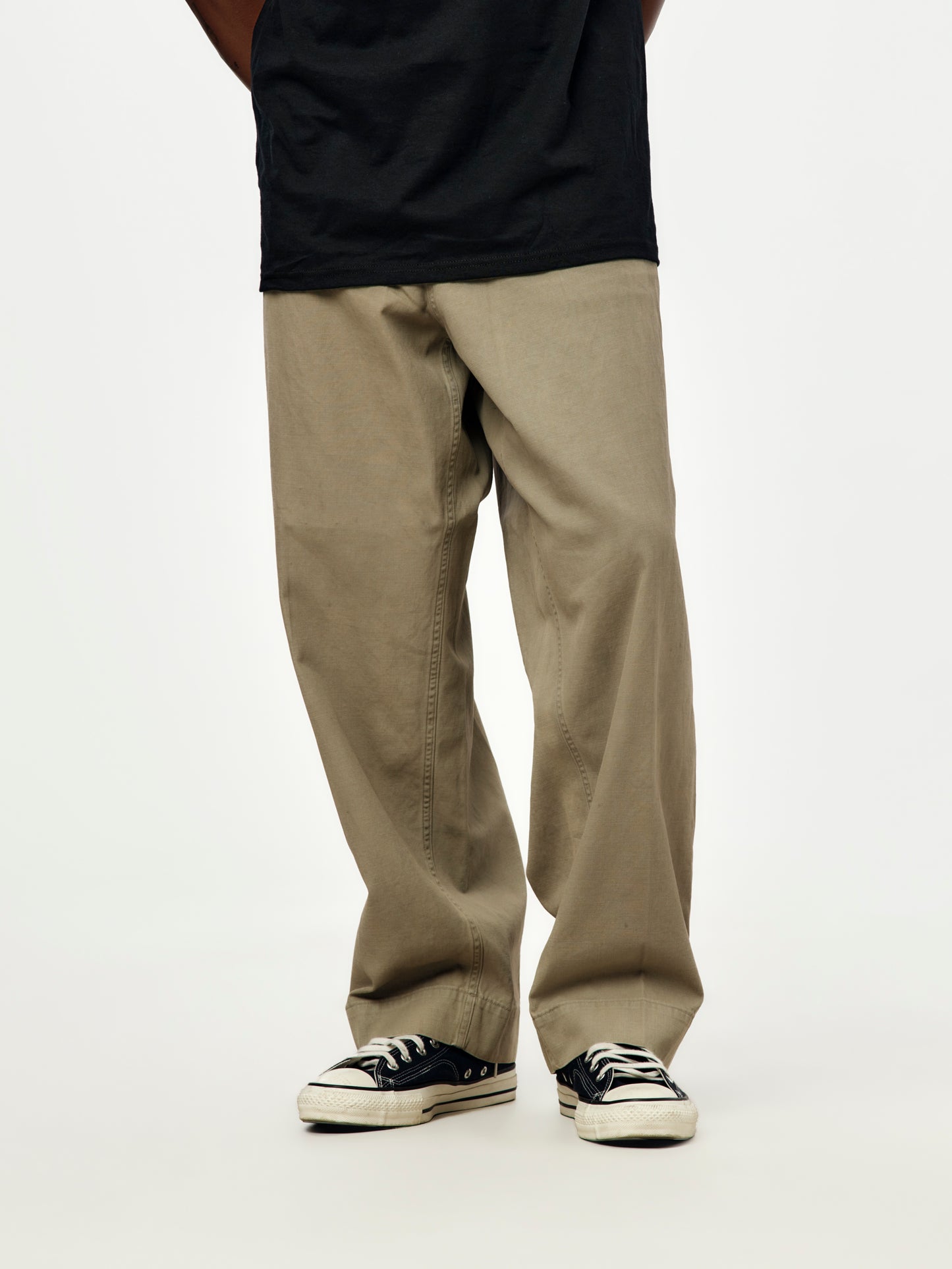 A.PRESSE Vintage Chino Trousers  (Griege)