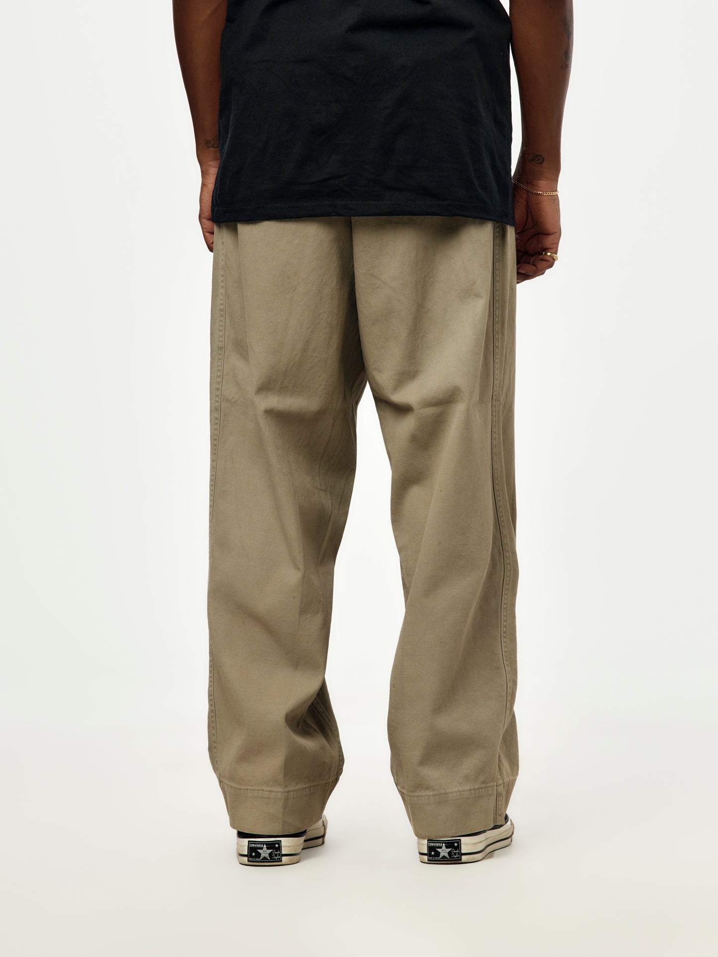 A.PRESSE Vintage Chino Trousers  (Griege)