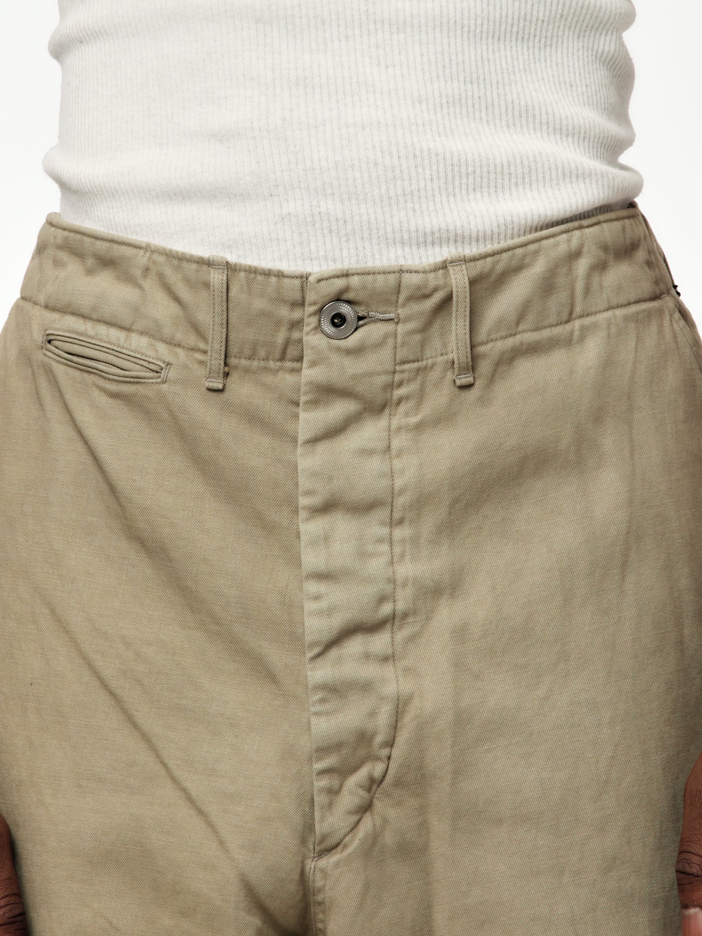 A.PRESSE Vintage Chino Trousers  (Griege)
