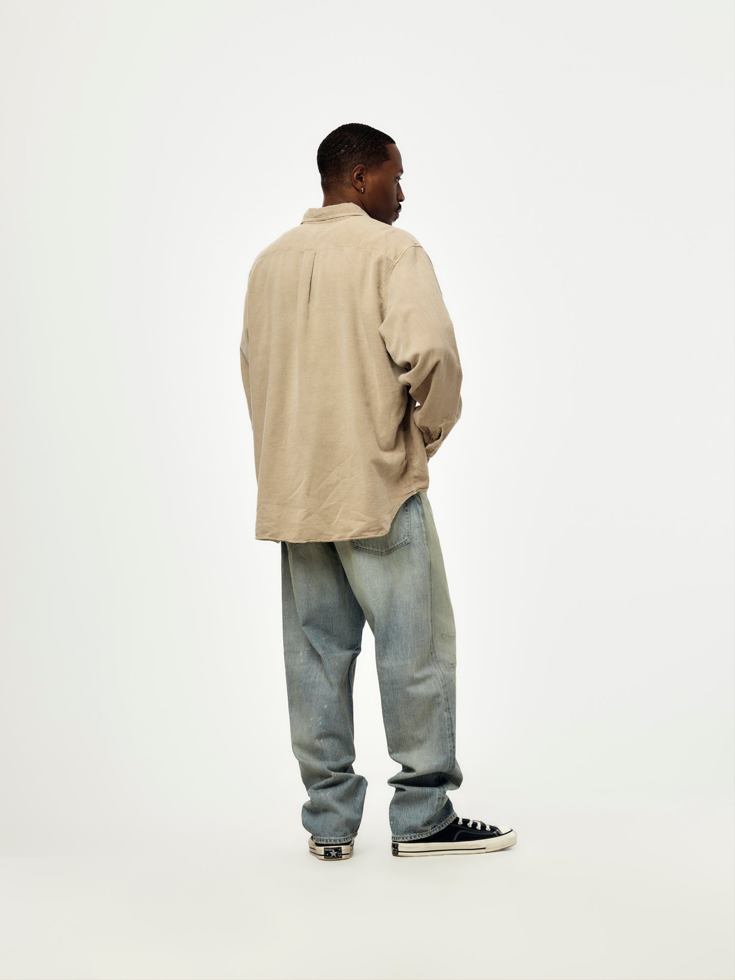 A.PRESSE No.37 Washed Wide Denim Pants (Bleach)