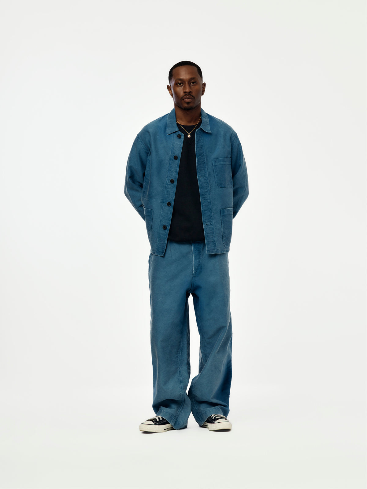 A.PRESSE Vintage French Work Pants (Sis) (Blue)