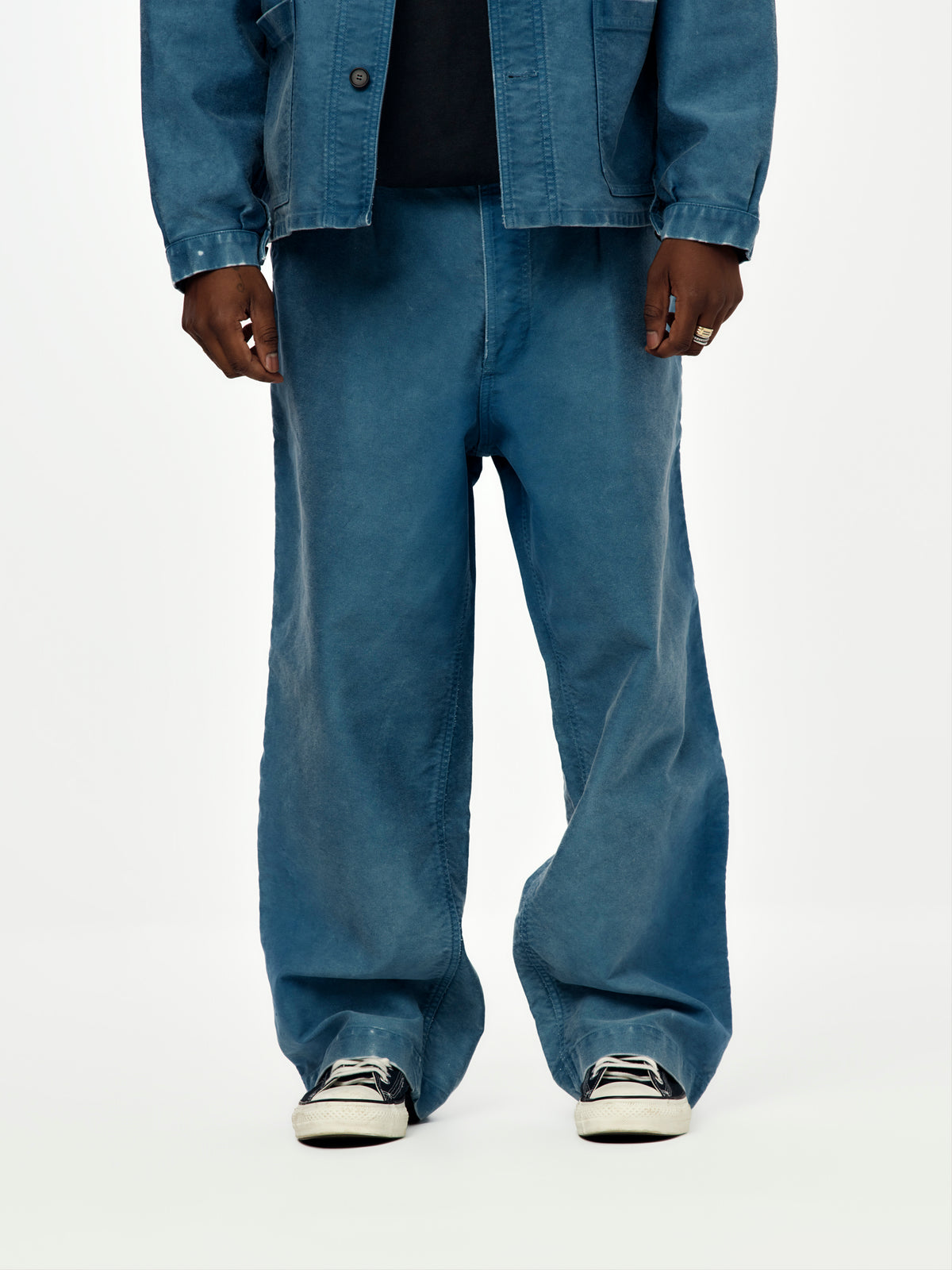 A.PRESSE Vintage French Work Pants (Sis) (Blue)