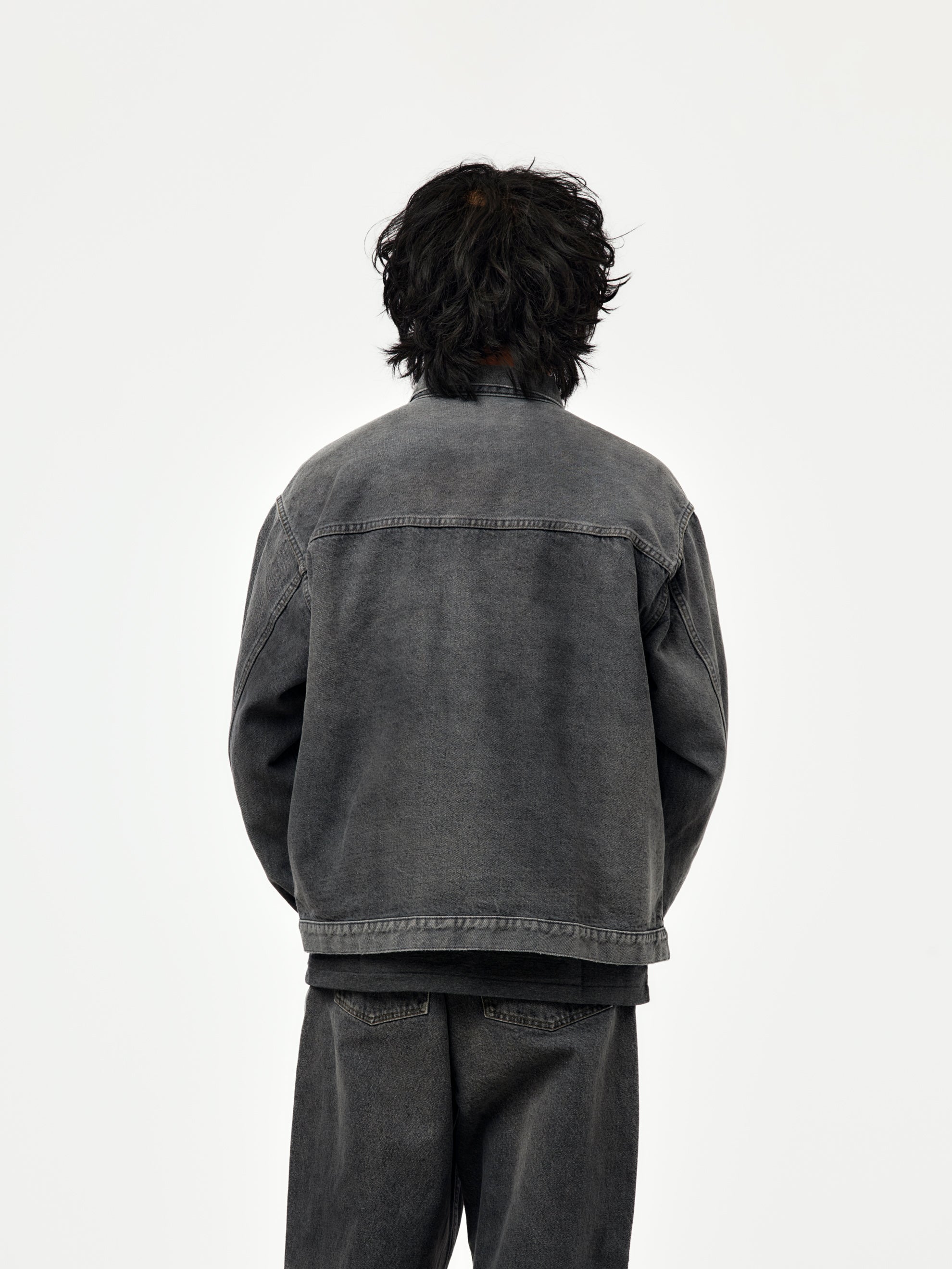 A.PRESSE Vintage Gray Denim Jacket (GRAY) (SIS) - UNION LOS ANGELES