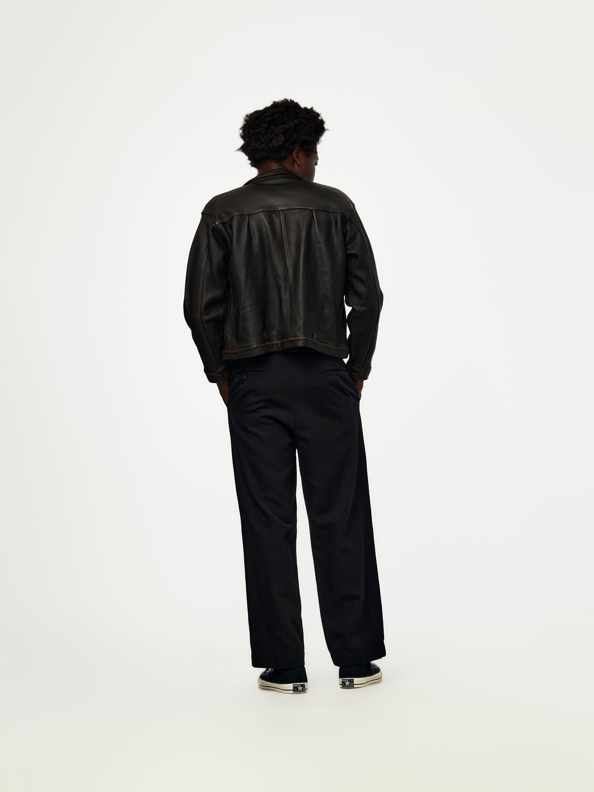 A.PRESSE Vintage Silk Cotton Work Pants (Black) (SIS) - UNION LOS