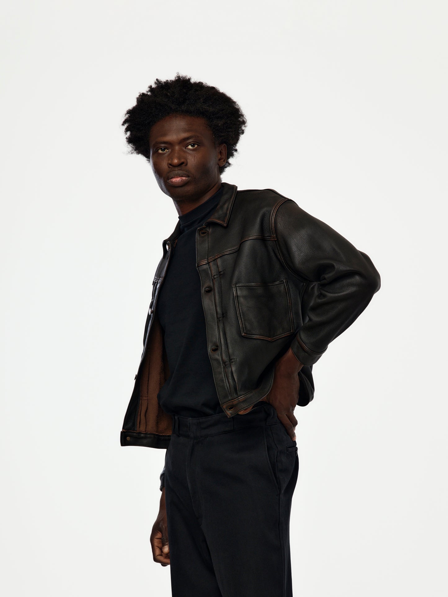 Vintage Leather 1st Type Jacket (Brown) (SIS)