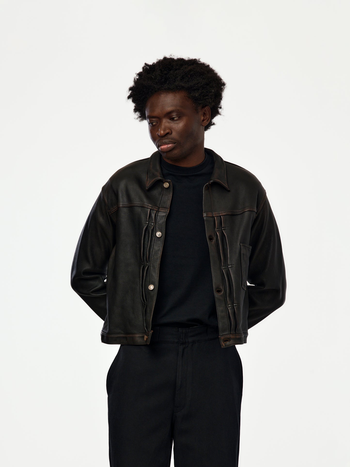 Vintage Leather 1st Type Jacket (Brown) (SIS)