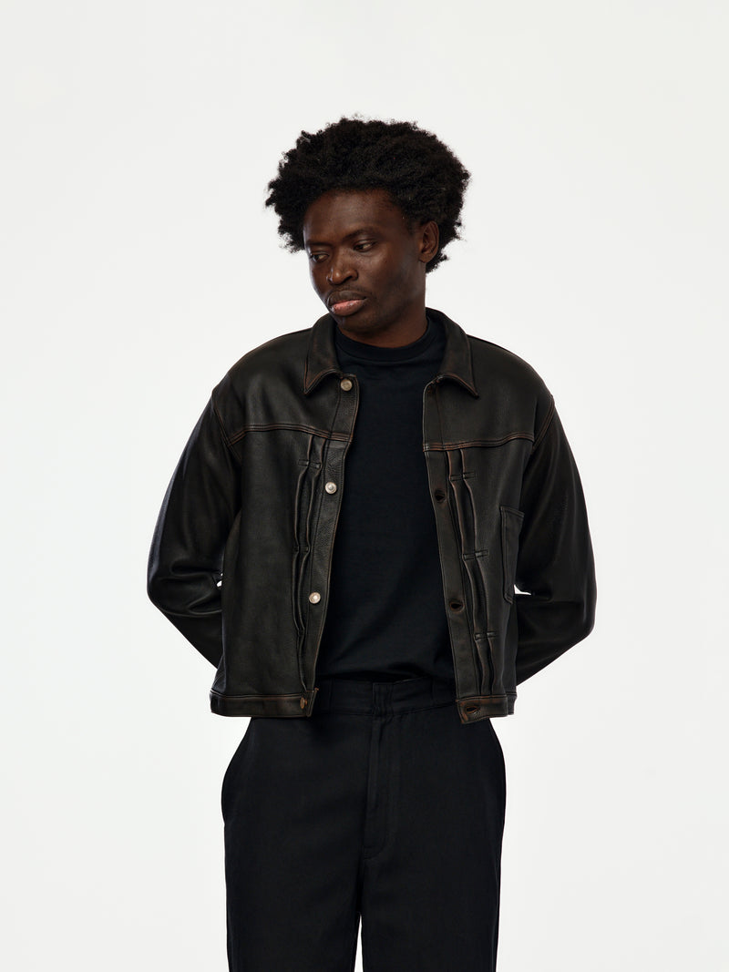 Vintage Leather 1st Type Jacket (Brown) (SIS)